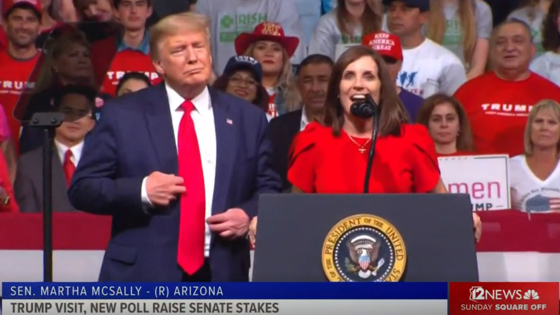 Martha McSally mendapat pujian Trump, tetapi tidak dari jajak pendapat