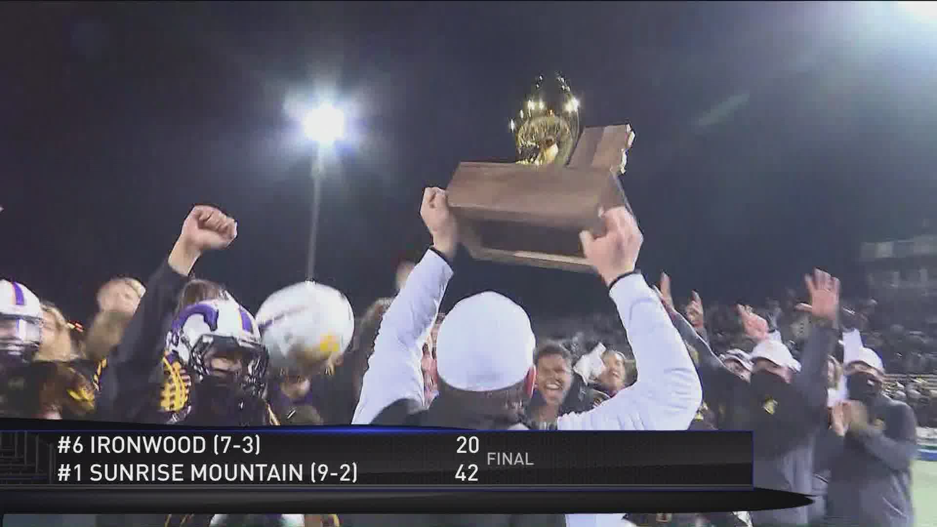 Sunrise Mountain wins first state championship in school history with win over Ironwood.