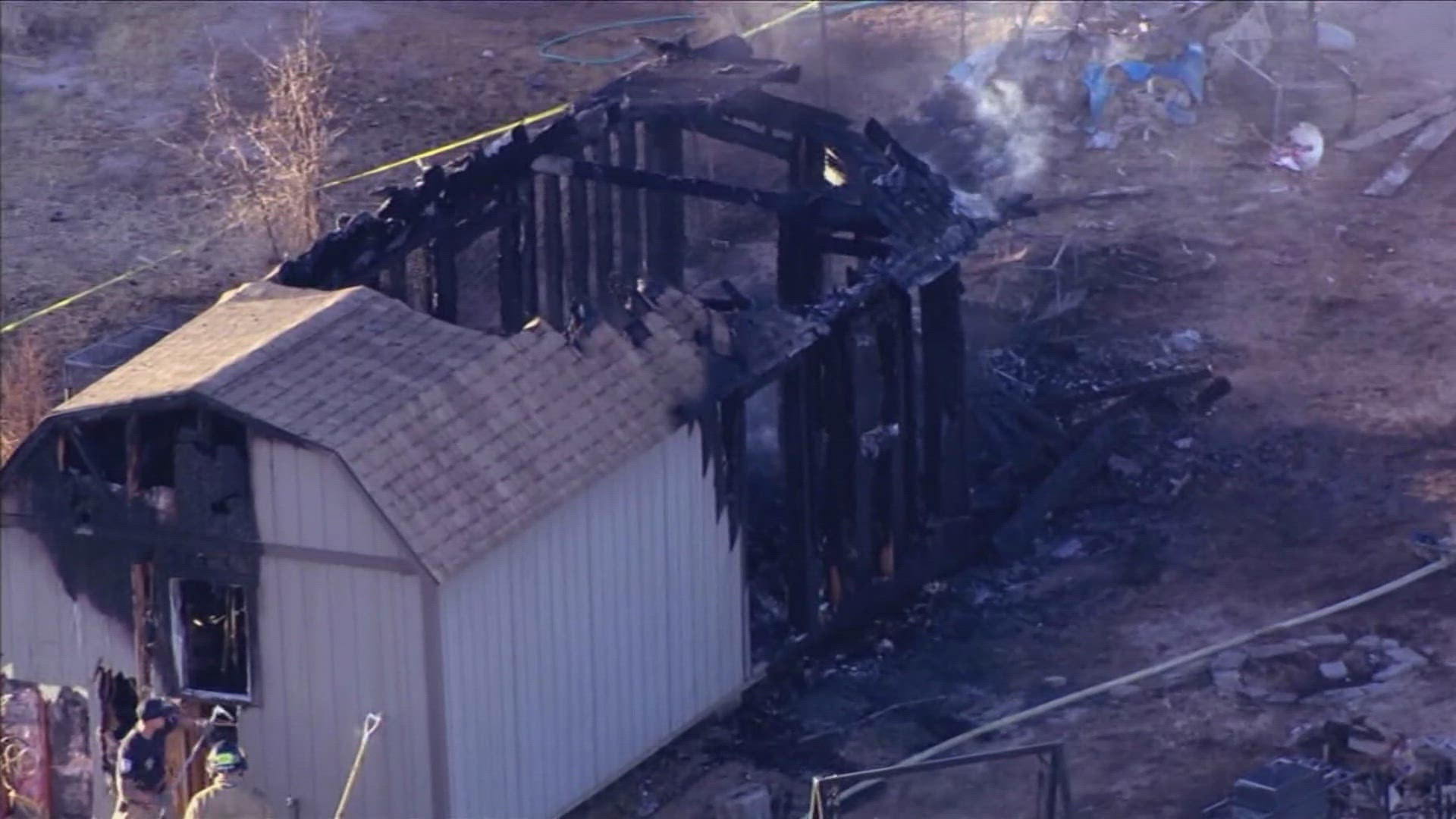 The fire broke at a home near 355th Avenue and Elliot Road, west of Buckeye.