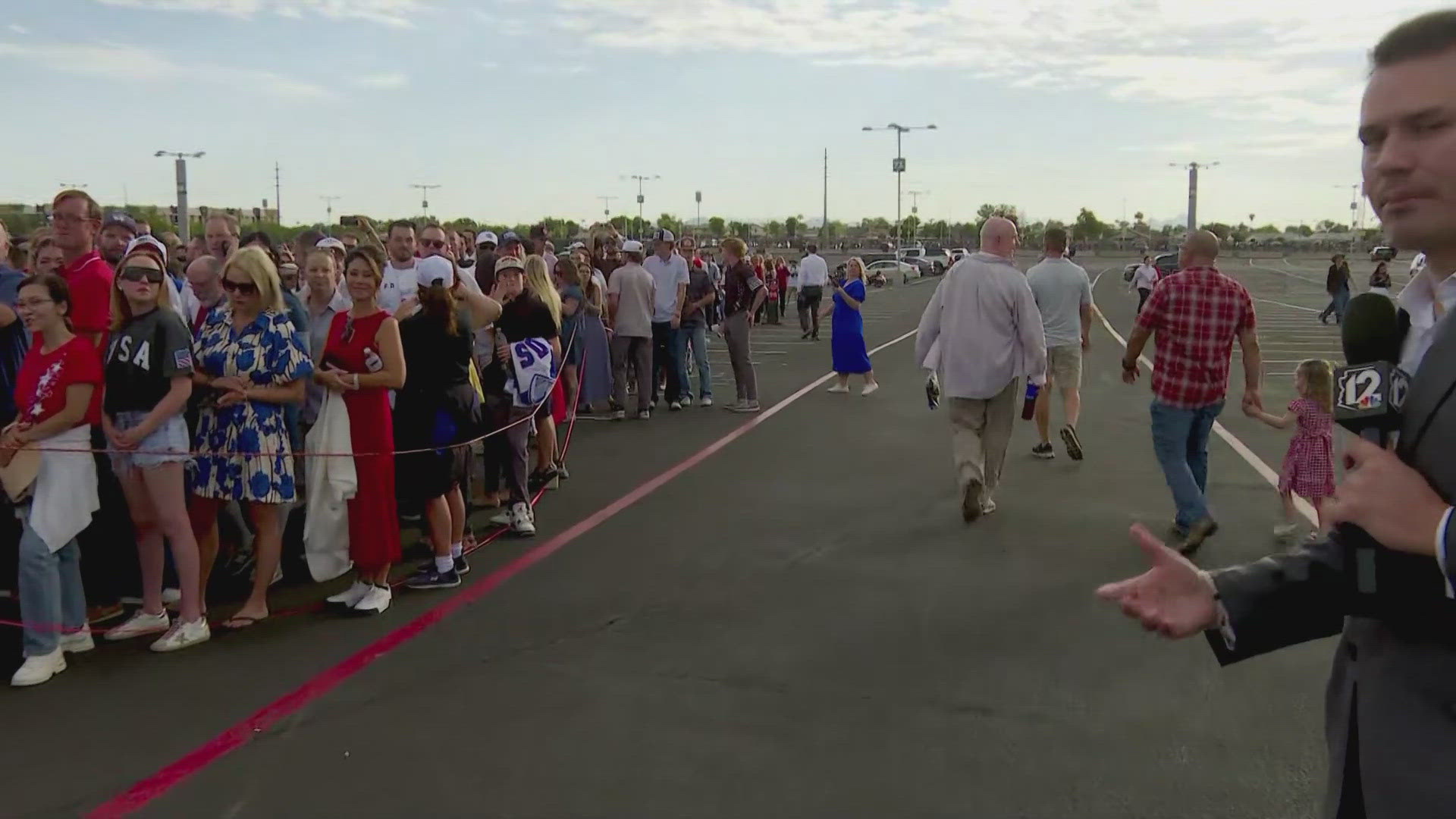 On September 21, 2025, thousands of people lined up outside State Farm Stadium in Glendale, Arizona, to attend the memorial service for Charlie Kirk.