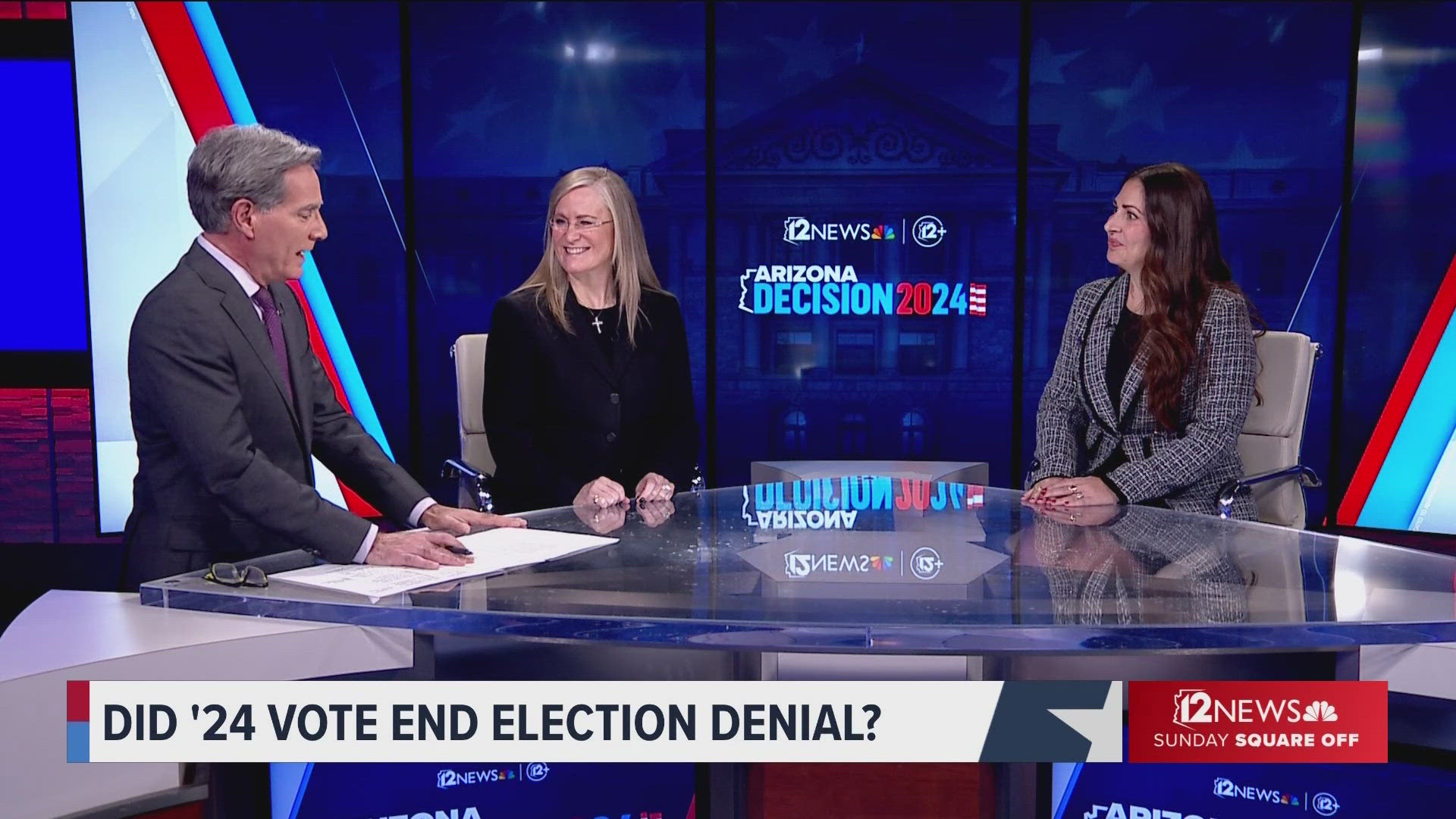 The "Square Off" politics panel discusses whether Republicans are moving past election denial after a red wave hit Arizona and more.