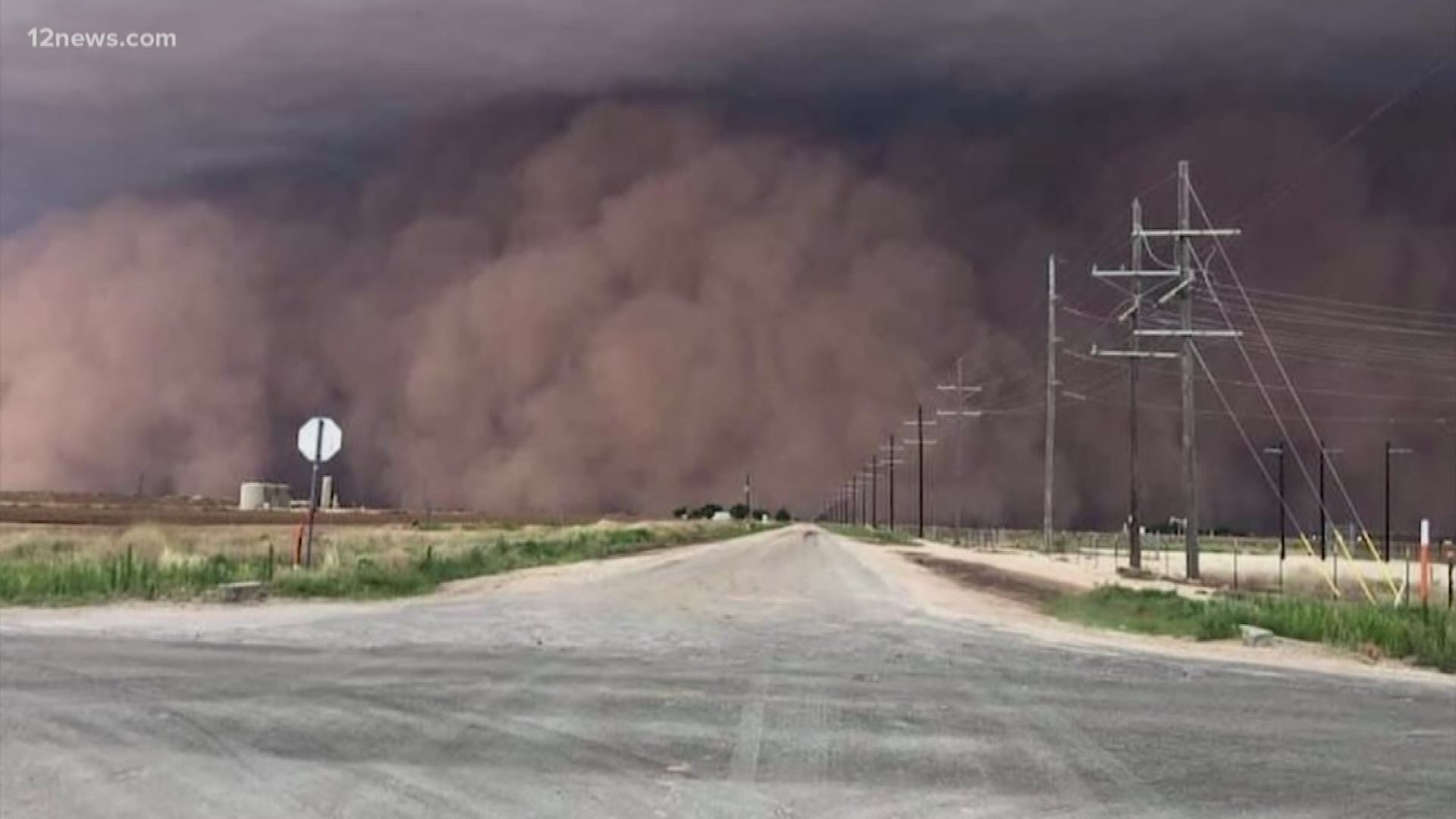 Tower cam video and ground video shows a massive dust storm blow through Lubbock, Texas.