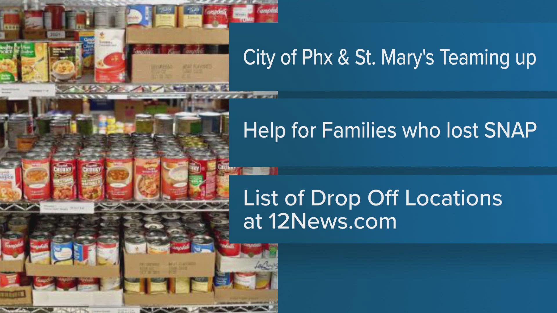The city said on Thursday that they have launched a citywide food drive to help offset the SNAP benefits suspension.