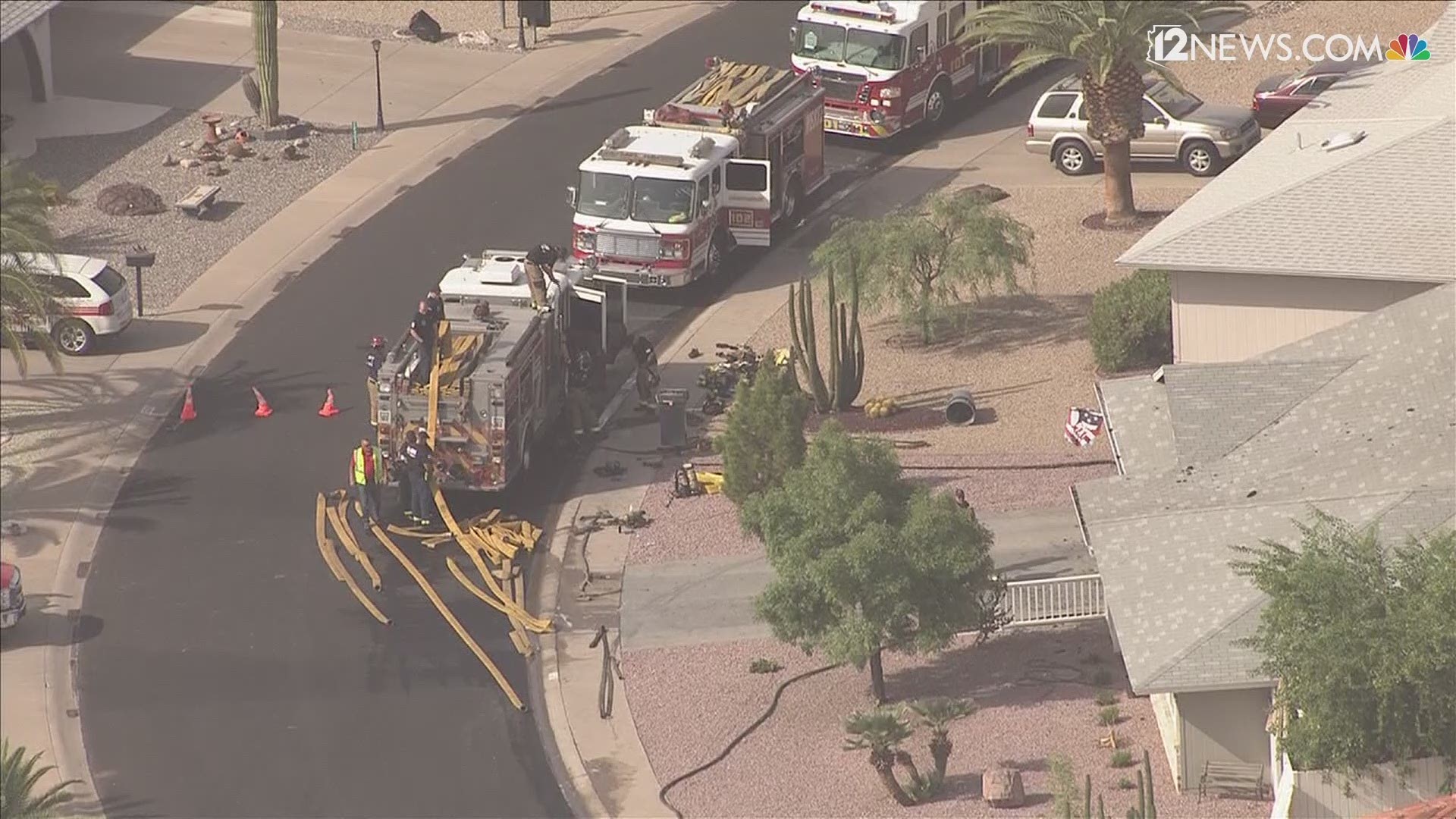 Monsoon storm causes damage to a home a in Sun City West