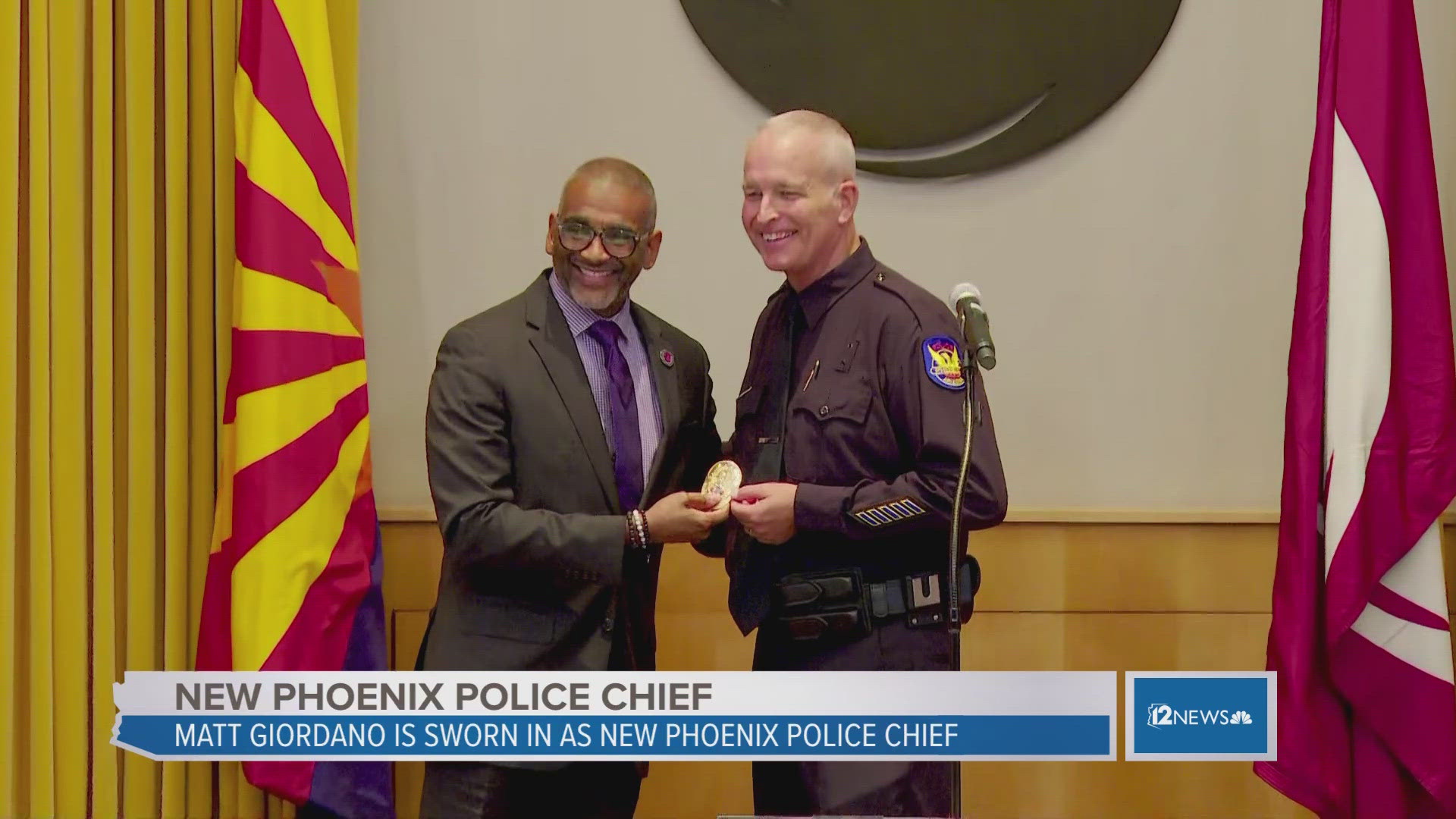 Matt Giordano is being sworn in as Phoenix's first permanent police chief since 2022.