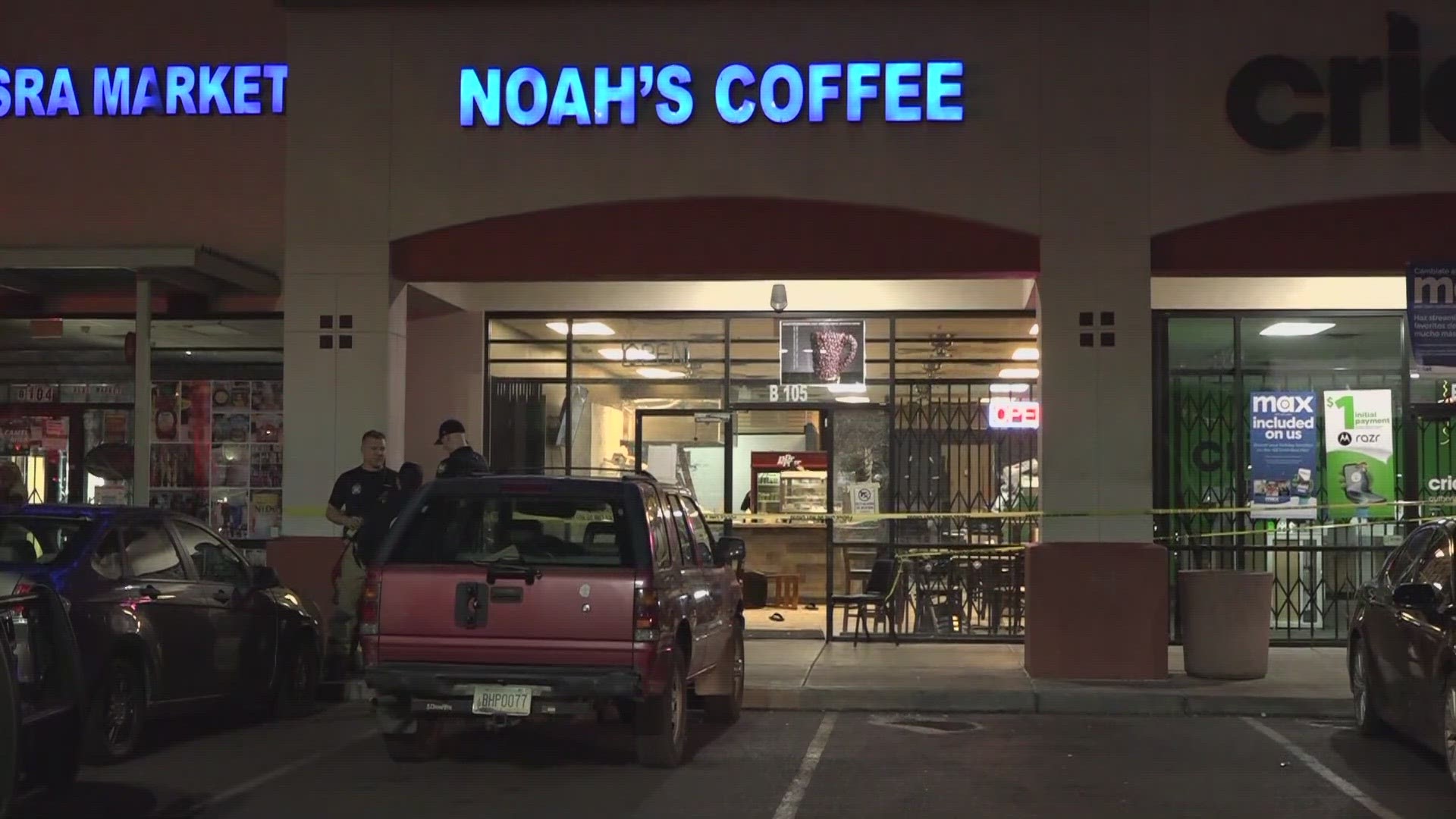 New video shows the moment of a shooting at a Phoenix coffee shop and a witness tells 12News about seeing the violence break out.
