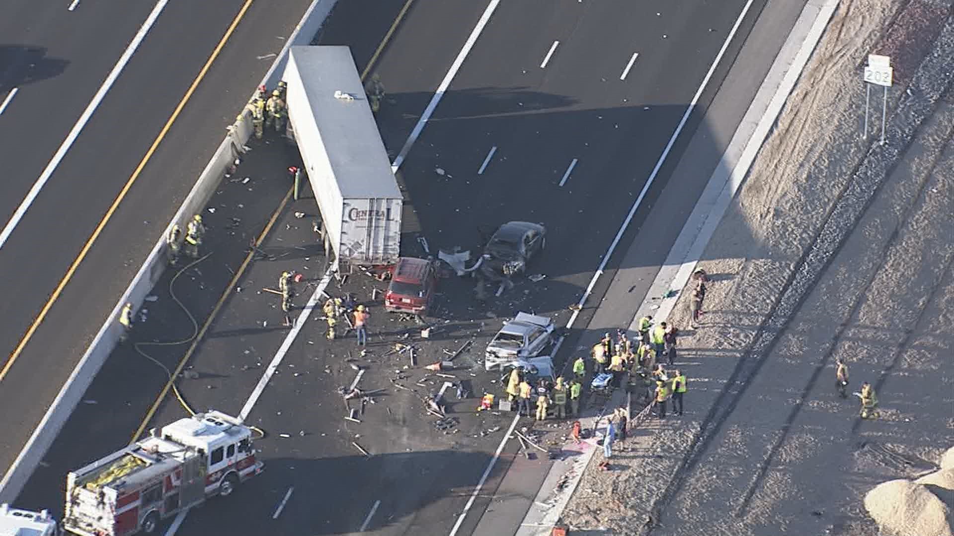 Loop 202 South Mountain at Buckeye reopens after crash involving 6 ...