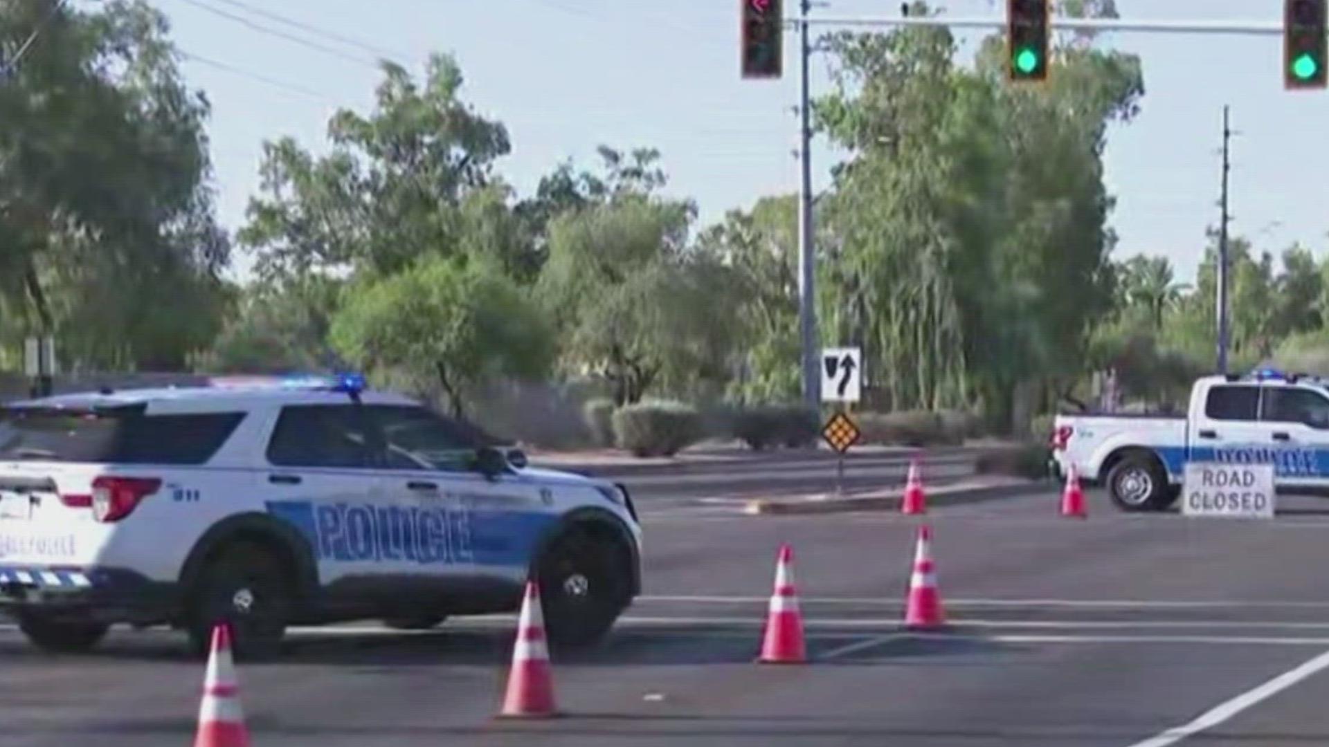 The crash happened early Saturday morning on Scottsdale Road near Mountain View Road.
