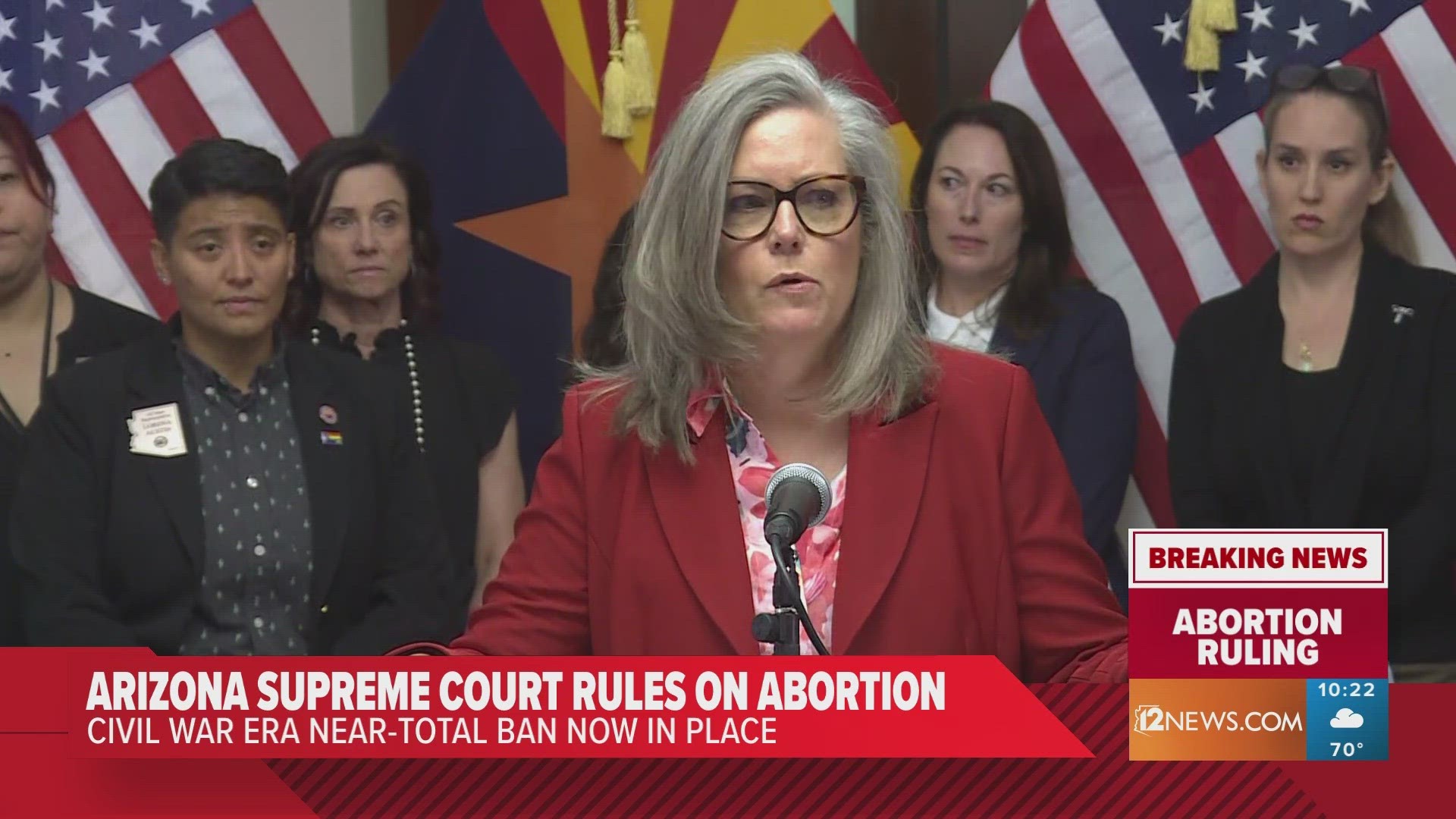 The Arizona Supreme Court announced its decision to make nearly all elective abortions illegal. Gov. Hobbs and other officials react to the news.