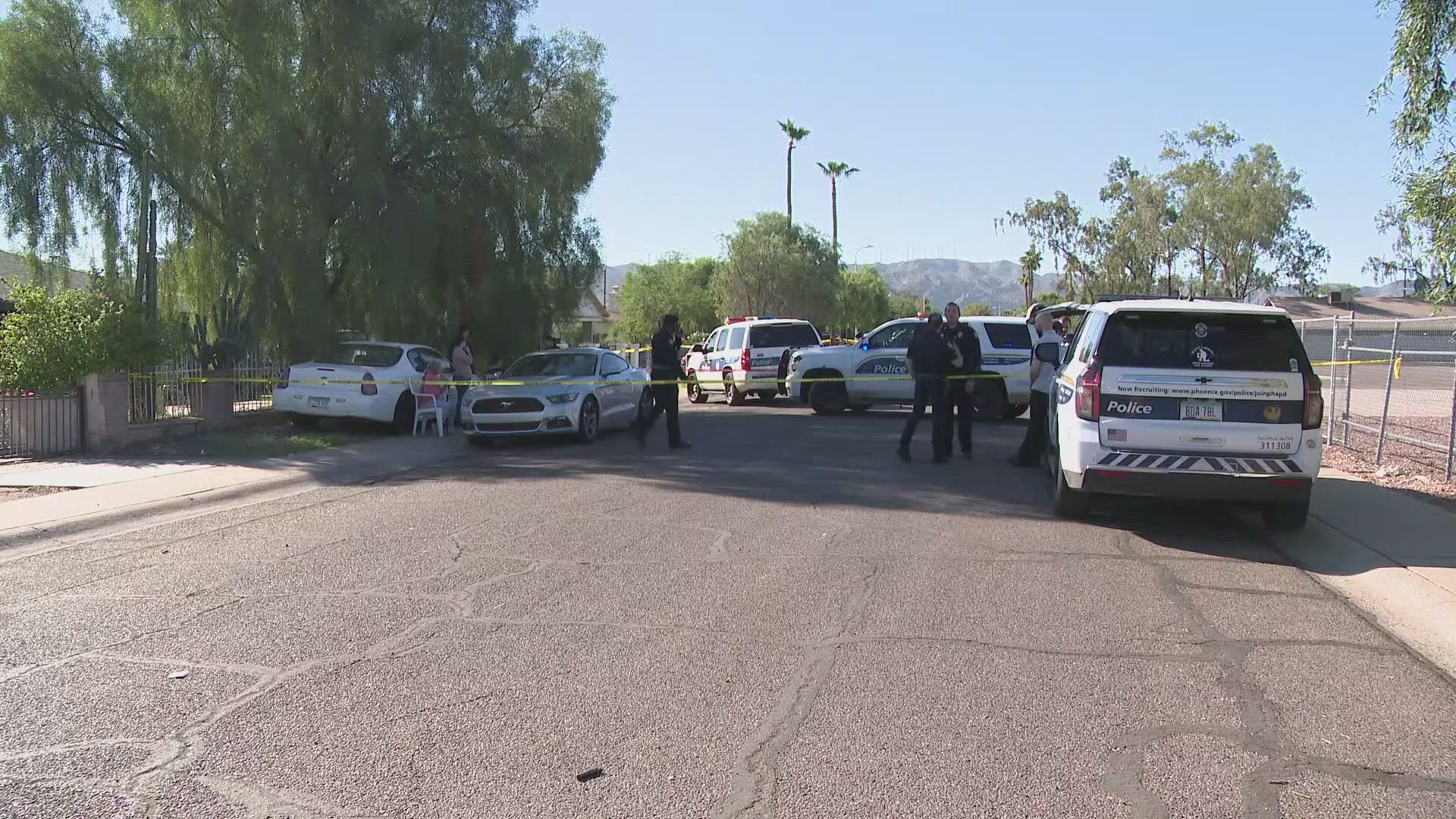The Phoenix Police Department shot a man armed with a knife after he ran at them.