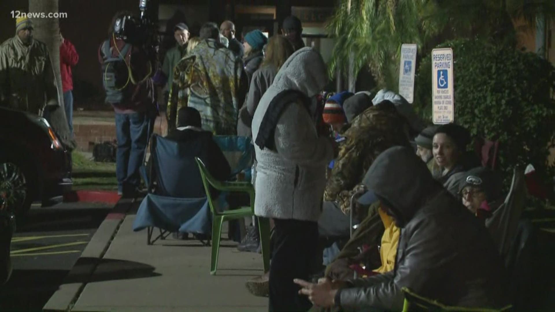 Parents started lining up Saturday night at Sunnyslope High School to register their kids for next year.