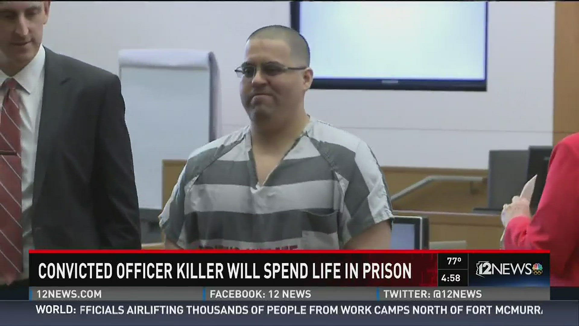 Cop killer sentenced to natural life in prison without parole | 12news.com