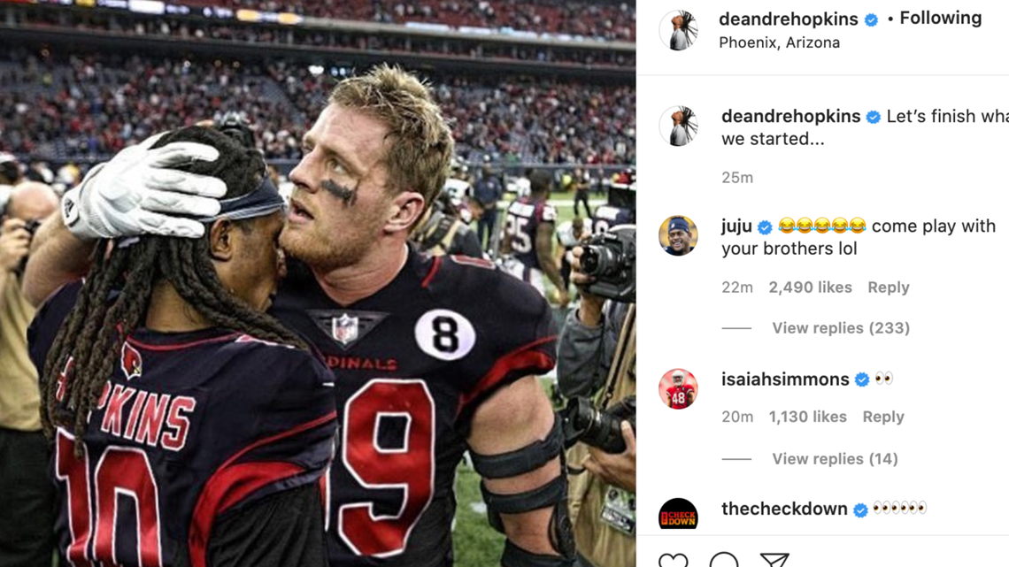 J.J. Watt's brothers honor him by wearing his Cardinals jersey to work