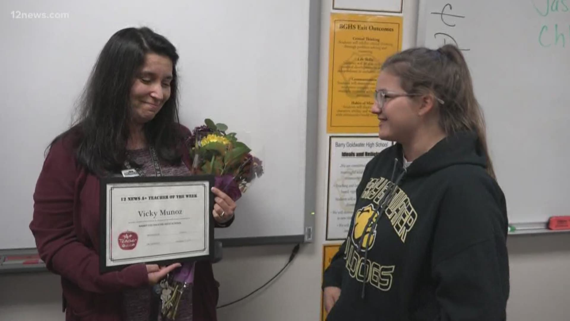 Vicky Munoz goes above and beyond for her students. Trisha Hendricks shows us why she's the teacher of the week.