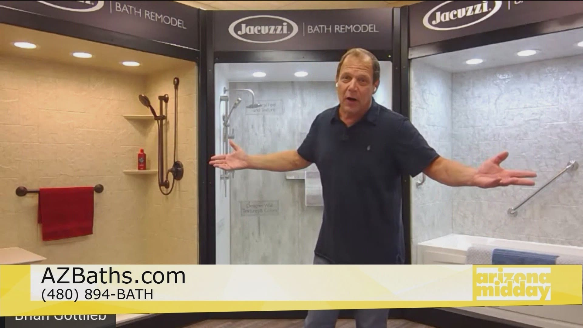 Brian Gottlieb with Jacuzzi Bath Remodel shows us some of the designs you can get that are easy to clean and how to get them for an amazing price
