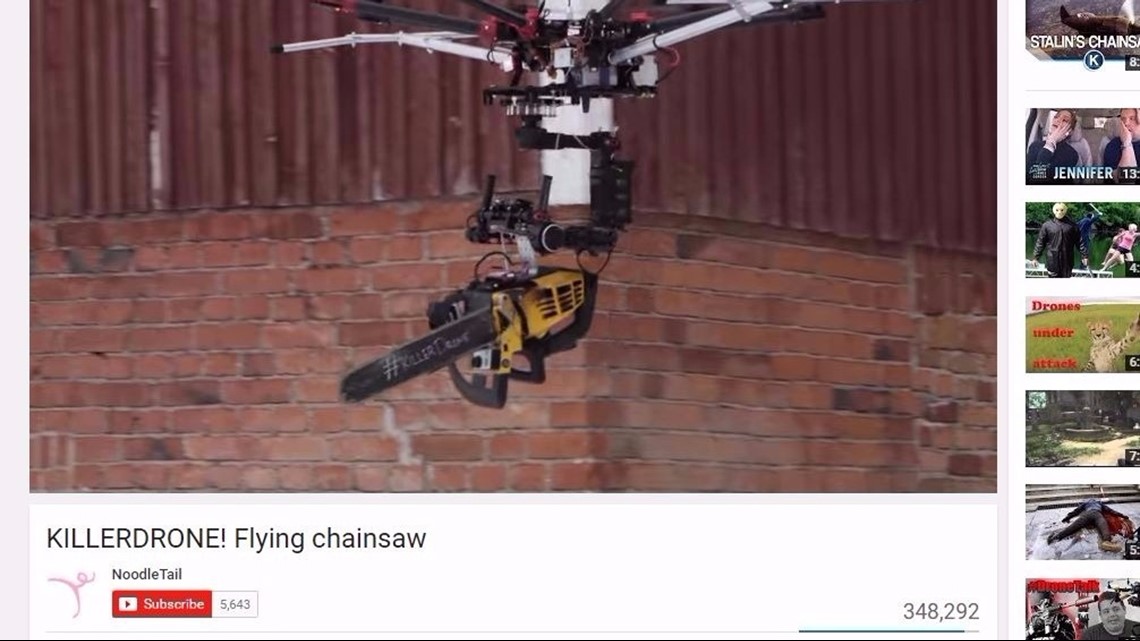 Chainsaw drone gives a glimpse of the robot apocalypse