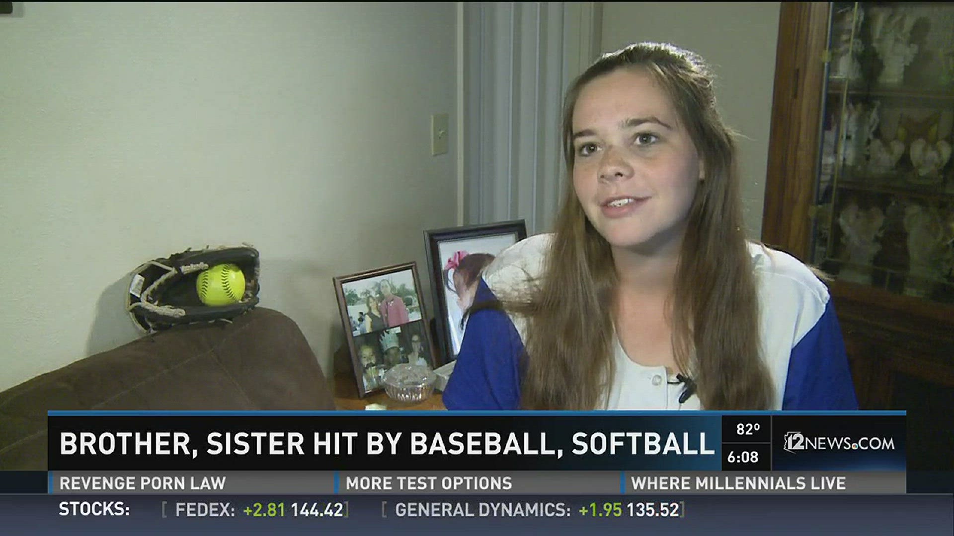 Brother, sister hit by baseball | 12news.com