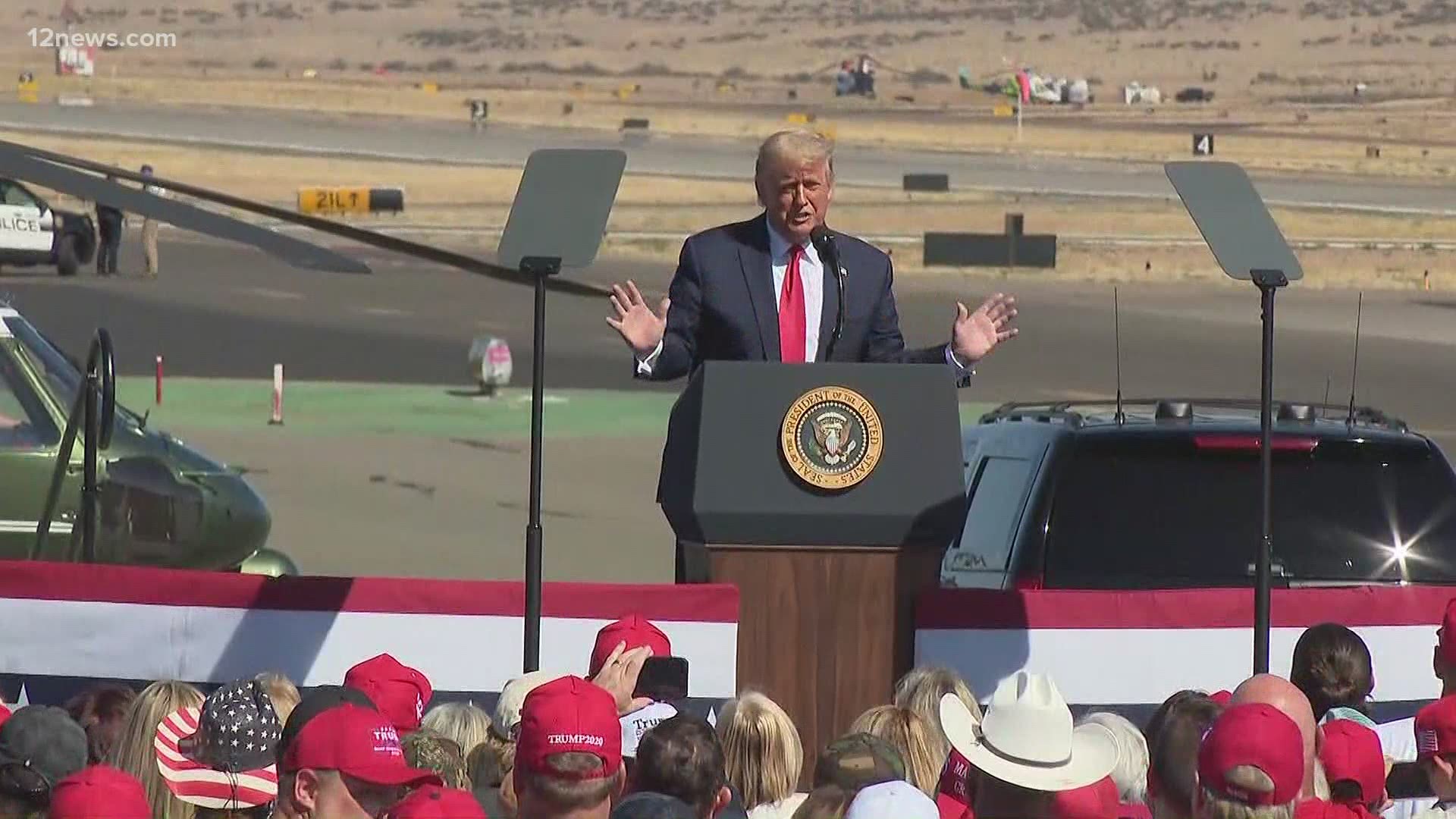 Get out and vote was Trump's main message at a campaign rally in Prescott, AZ on Monday. But even when that message is mixed, his supporters get what he's saying.
