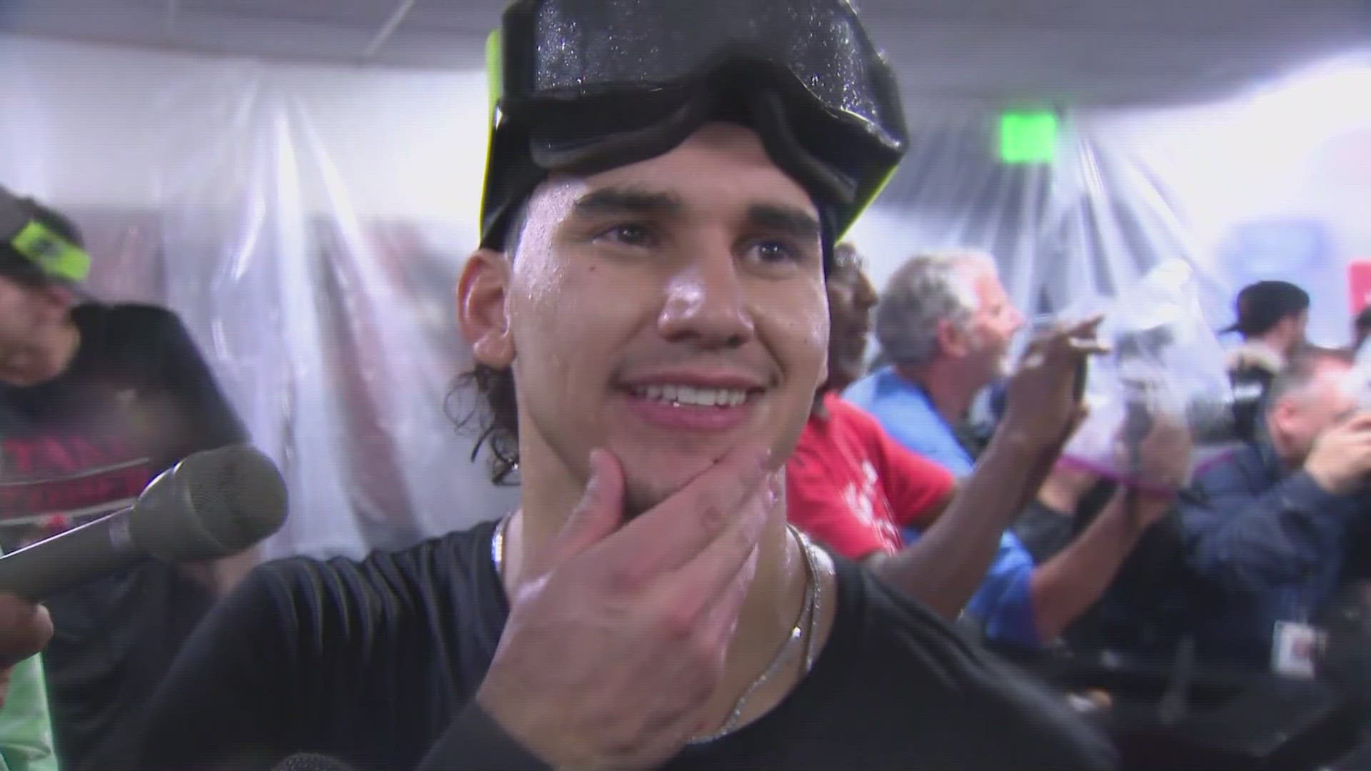 The Diamondbacks now have a couple reasons to pop bottles of champagne. 12Sports caught up with the team for their postgame celebration on Wednesday.