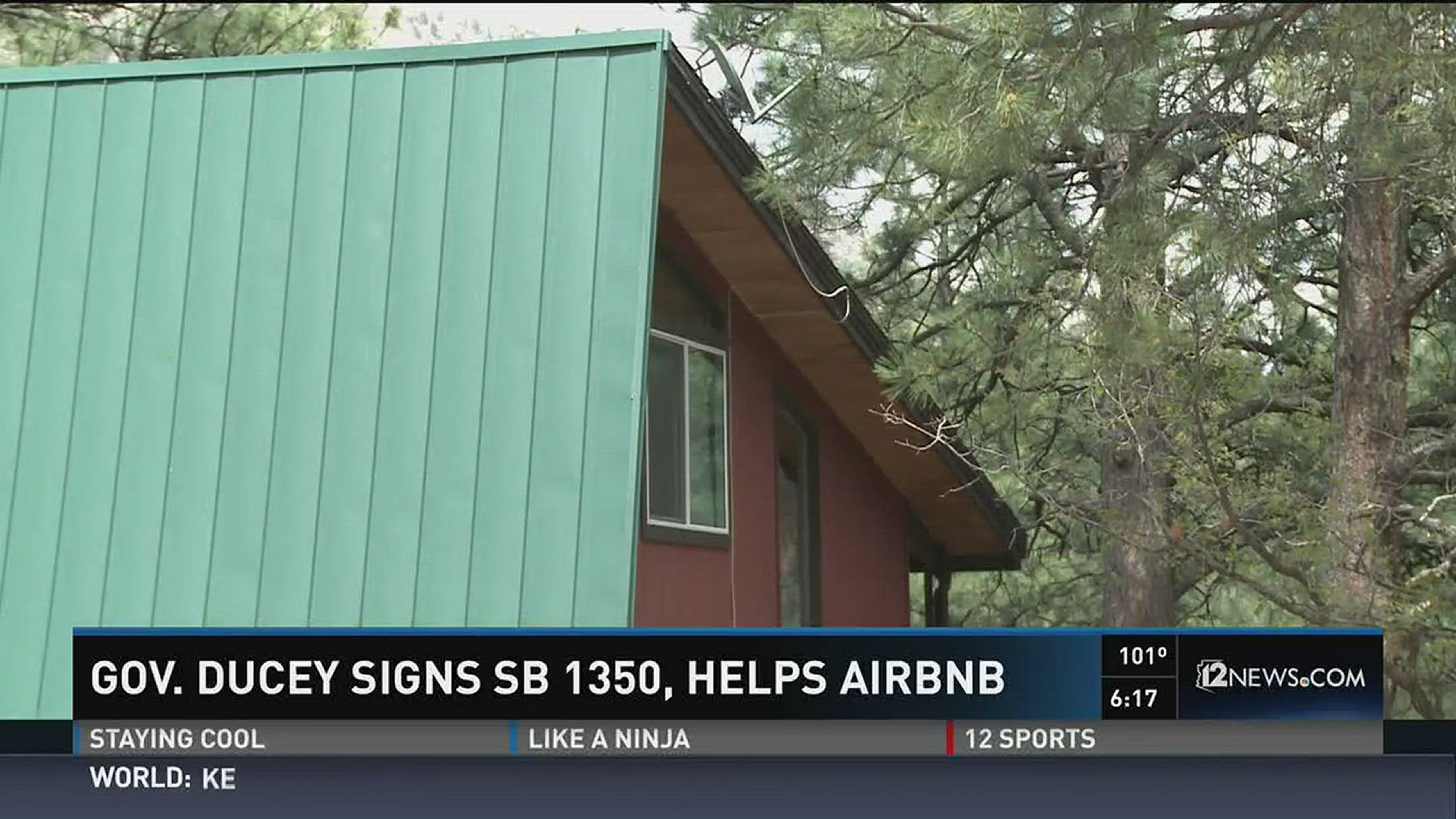 Governor Doug Ducey signed a bill to expand AIRBNB in the state of Arizona