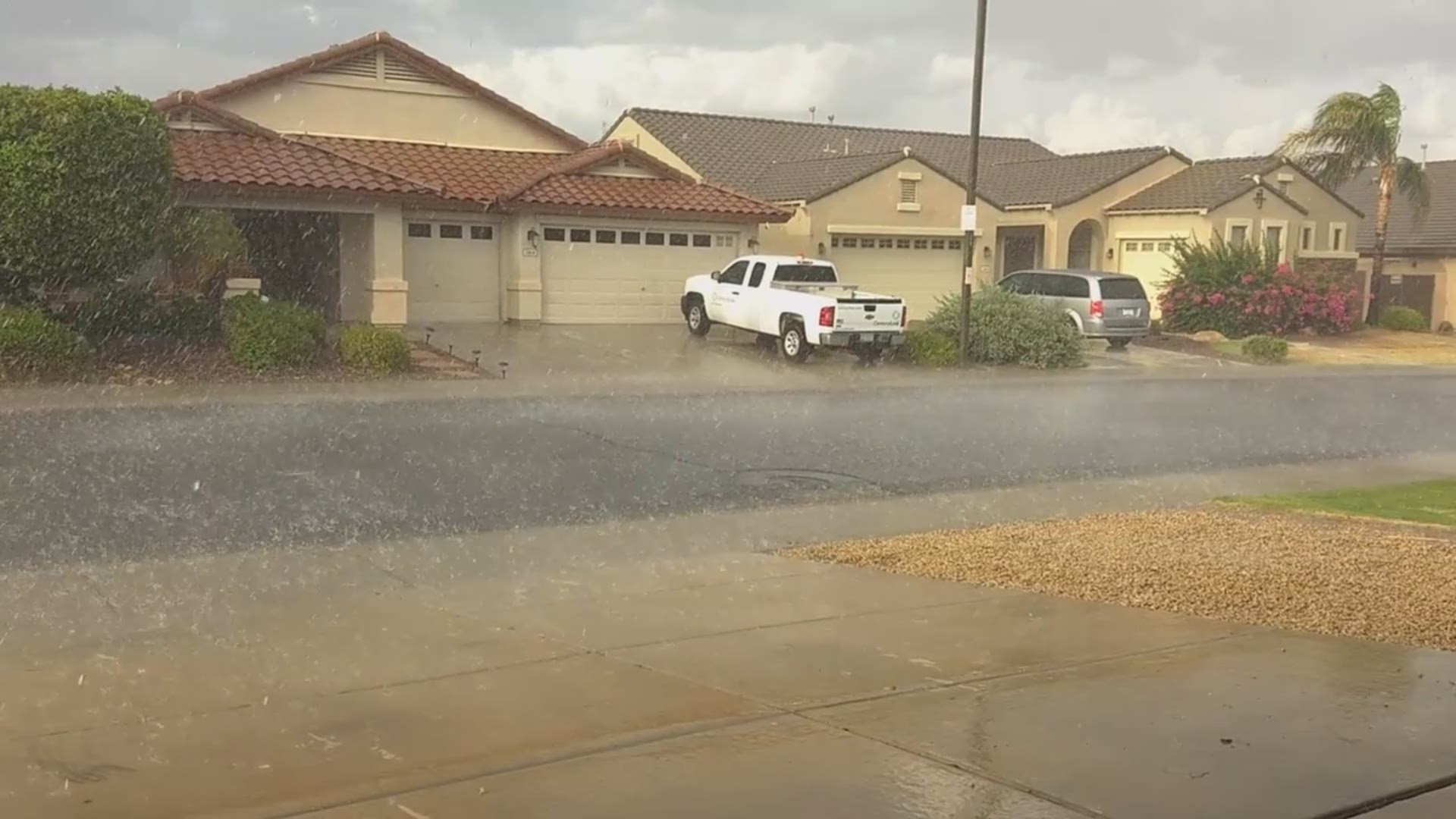 Rain and hail in Litchfield Park from Sept. 20, 2018.