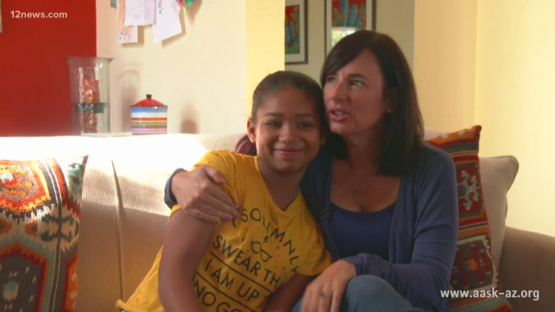 12-year-old Jazmyn has a special bond with her mentor.