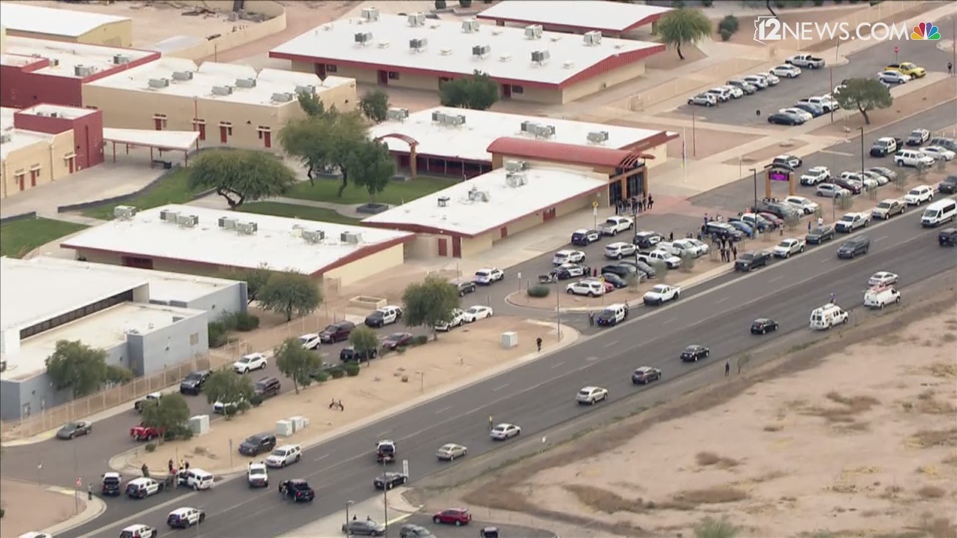There is no threat to Apache Junction HS after a reported incident forced a lock down Friday afternoon. Students are safe.