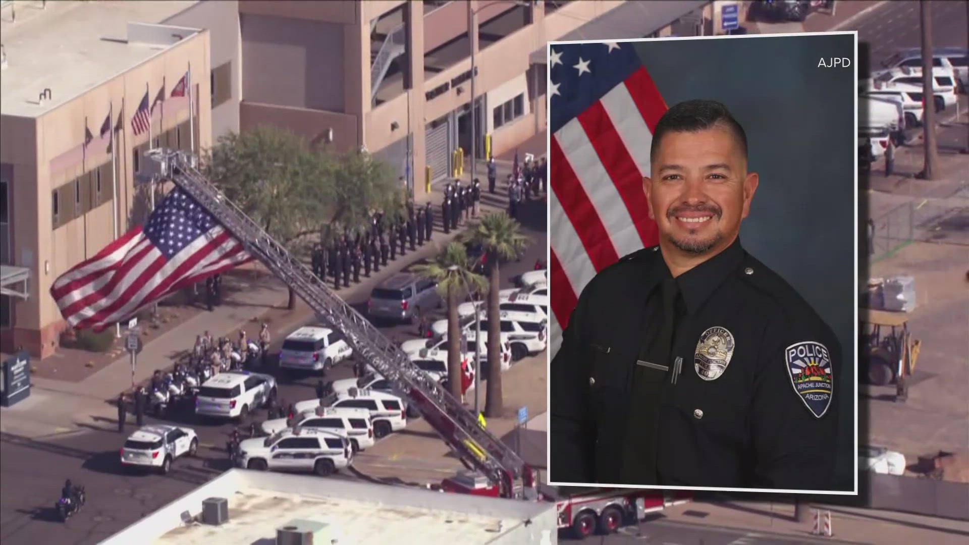 A barbecue and fundraiser is being held at Apache Junction High School for the family of fallen Officer Gabriel Facio.