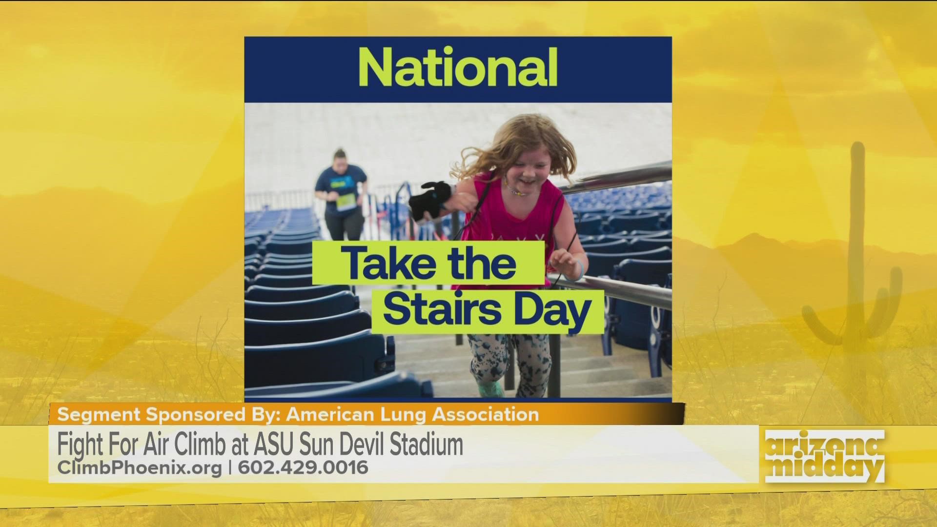 Elizabeth Walton with American Lung Association Arizona shares details about the Fight For Air Climb event on Wednesday, January 11th for national holiday.