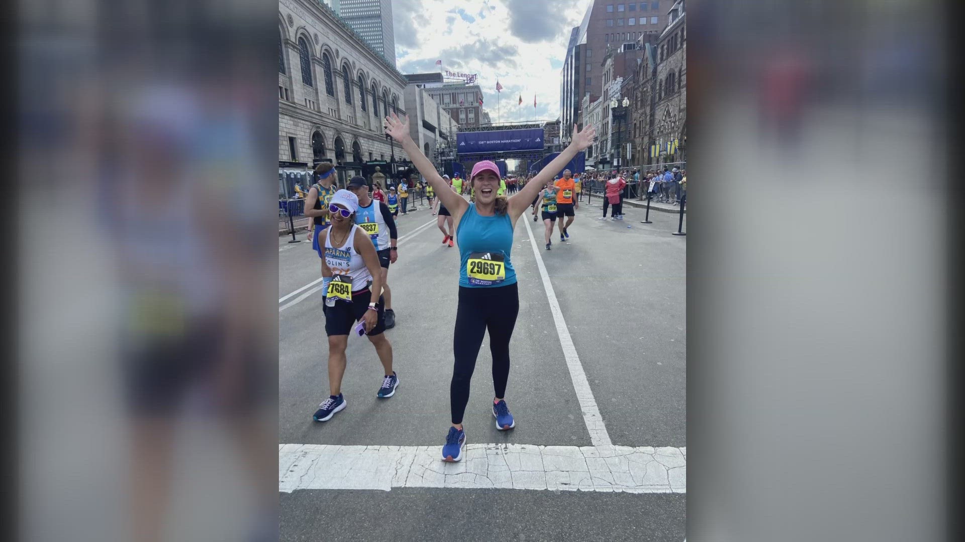 12News journalist Erica Stapleton runs the Boston Marathon | 12news.com