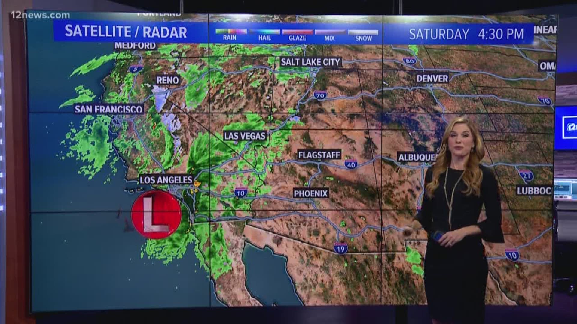 Temperatures will be nice after it rains, but areas of the Valley could get up to half an inch of rain.