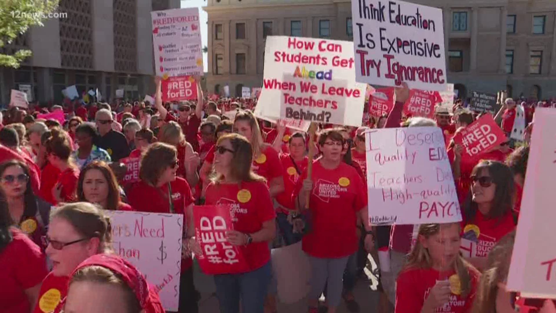 Governor Ducey's plan isn't enough to aid all reforms teacher demand for better education in Arizona.