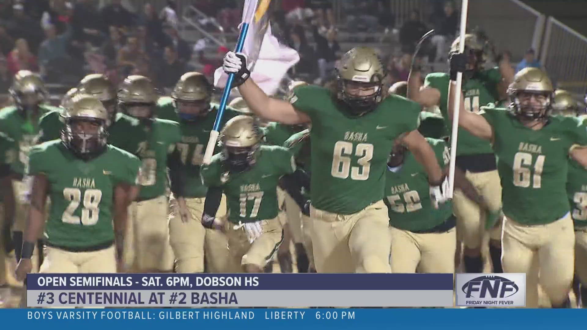 The Open Division semifinals are on Saturday and here is a preview of #2 Basha and #3 Centennial who will play at 6 p.m. at Dobson High School in Mesa