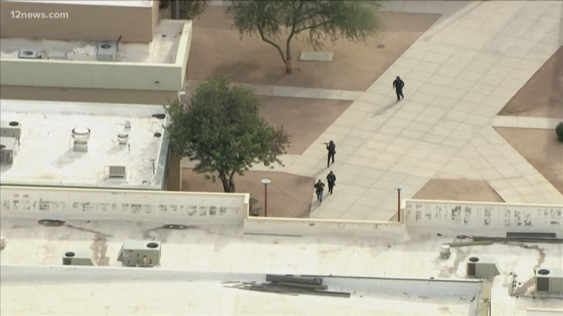 Students at Apache Junction High School were in lockdown for about an hour this afternoon after a caller falsely reported a shooting at the school. Students are safe, but tension was high as today marks the 6th anniversary of the Sandy Hook shooting.