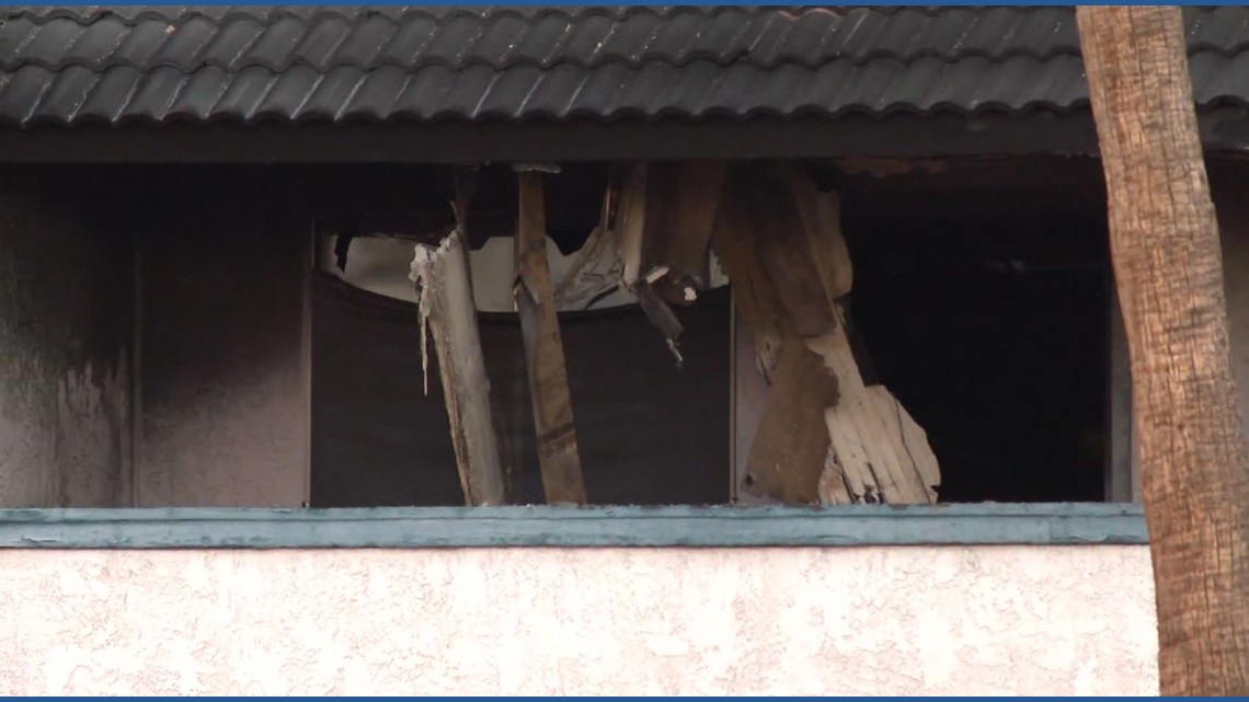 Toddler taken to hospital after an apartment fire in Mesa