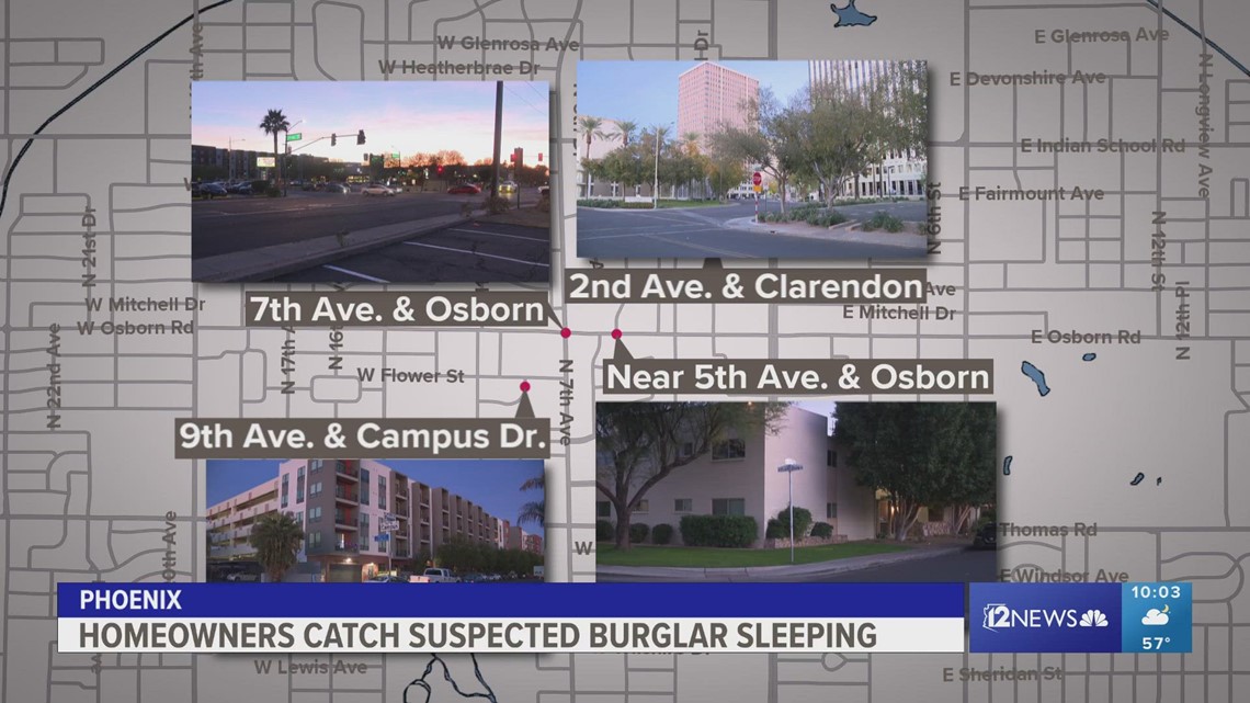 Sleeping suspect arrested after crime spree in Phoenix | 12news.com