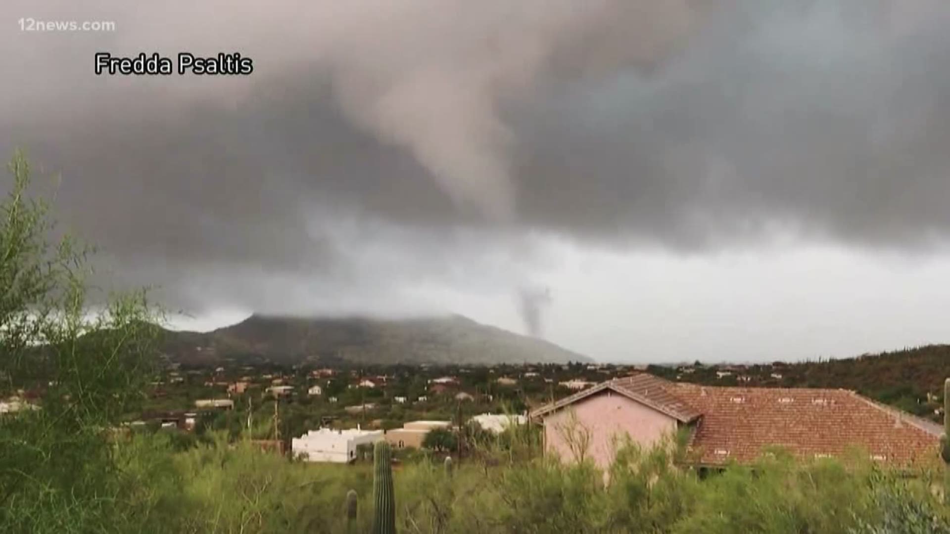 The National Weather Service says two tornados touched down in Arizona Monday. One touched down in New River, the other in Wilcox in southeast Arizona.