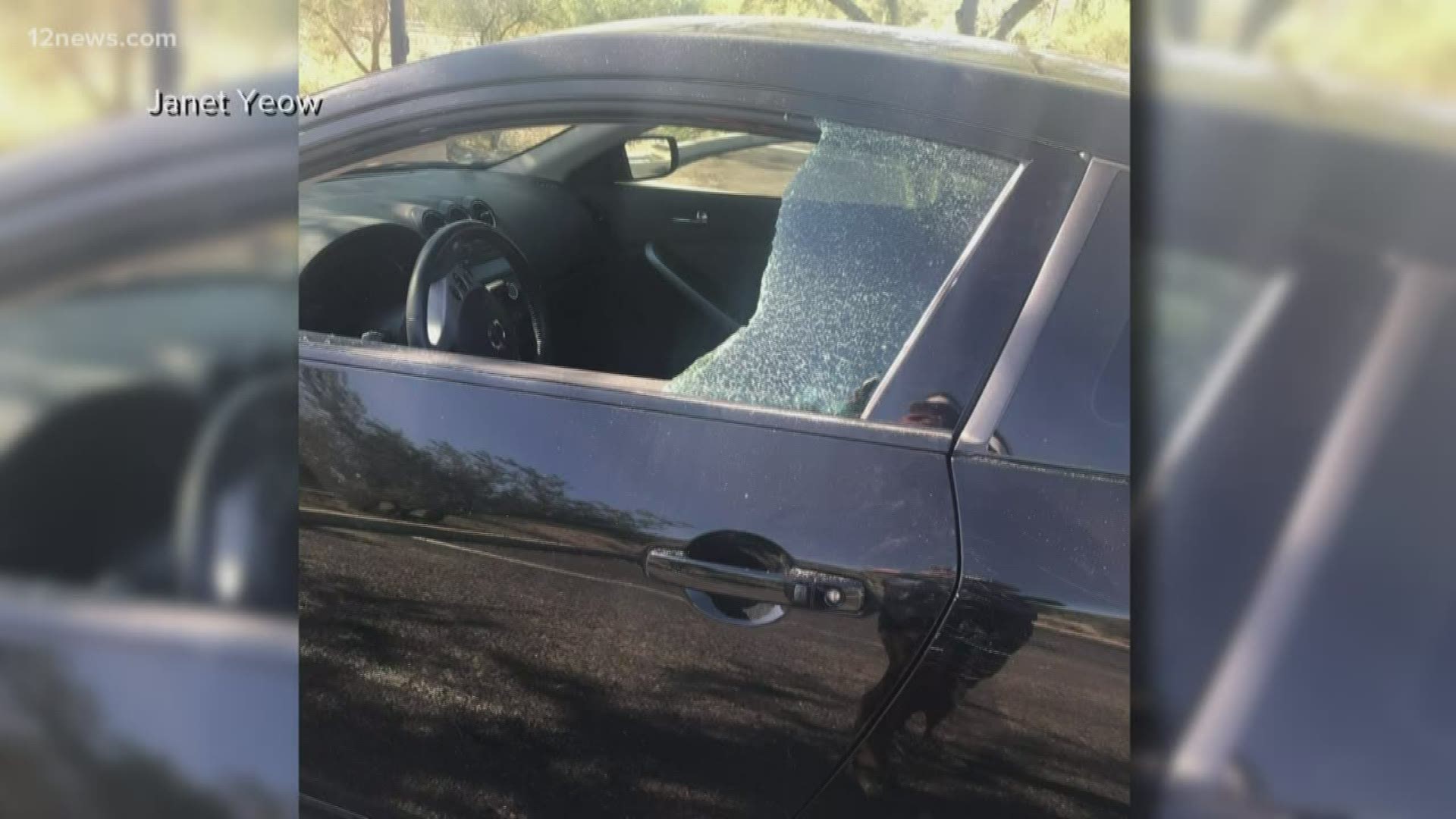 A broken window and about a thousand dollars charged on her credit cards. That's what a Valley woman is dealing with after a run on North Mountain.