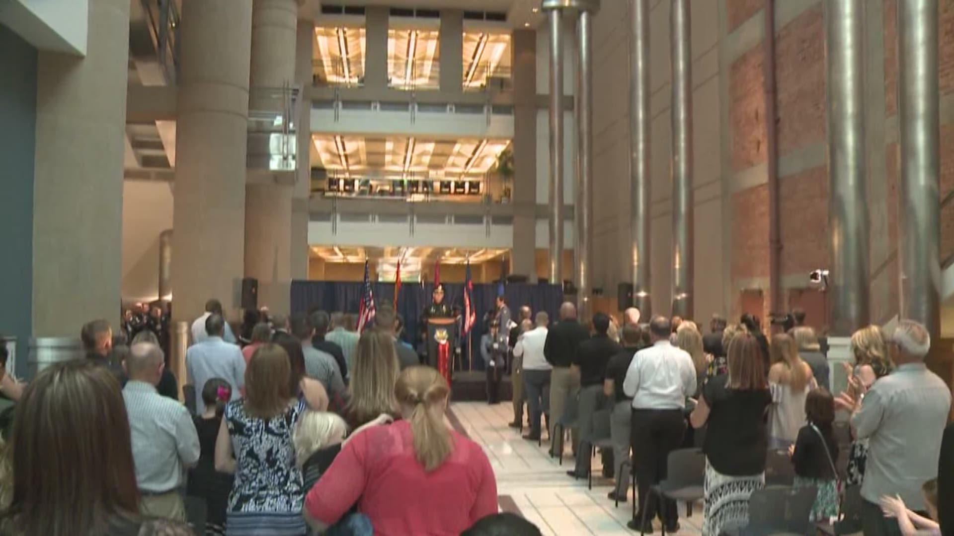 A ceremony at the Phoenix City Hall took place Thursday as a tribute to fallen officers including Officer David Glasser.
