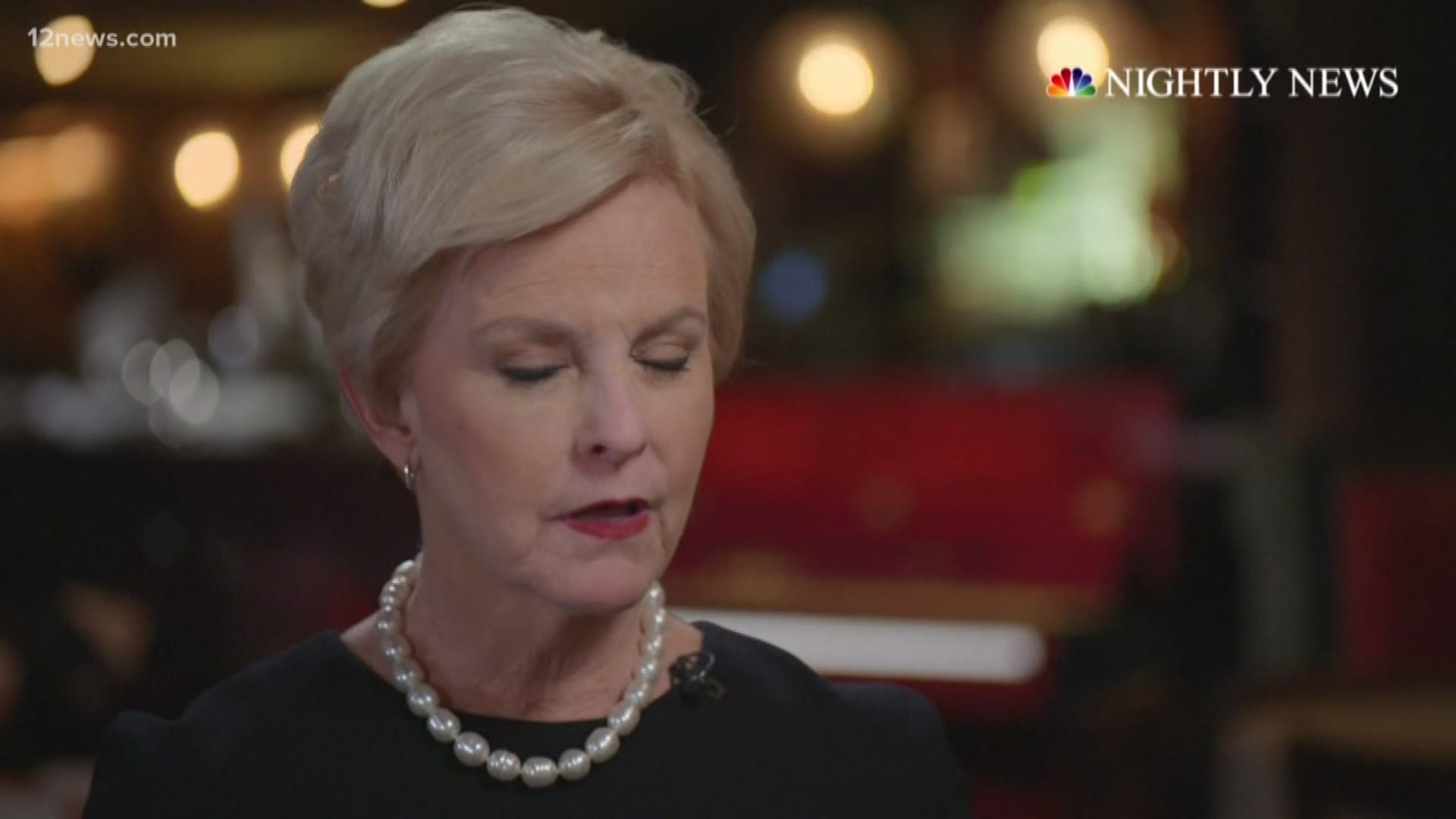 Cindy McCain appears on NBC Nightly News Friday. She talks about her recent criticism of President Trump's border wall with Cynthia McFadden.