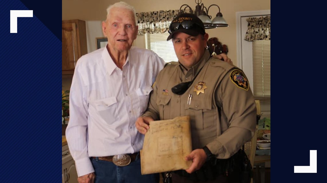 Gila County deputies return lost naval duffel bag to 93 year old