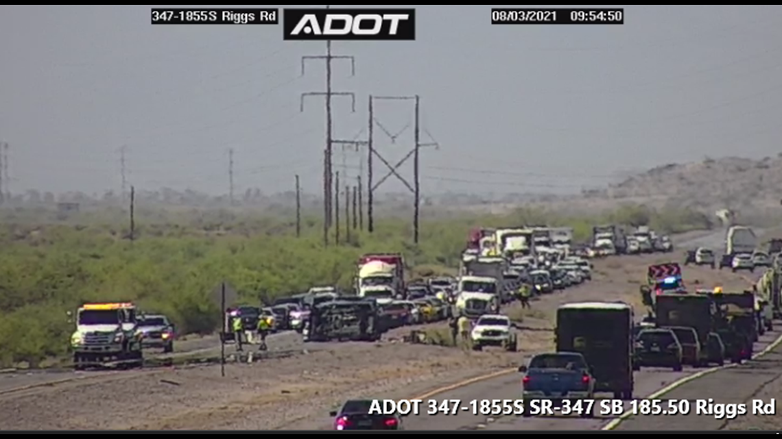 Maricopa's SR 347 closed at Riggs Road due to crash