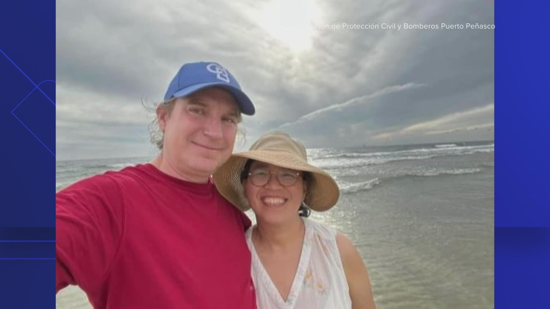 The couple reportedly went missing after strong winds made their return to shore impossible.
