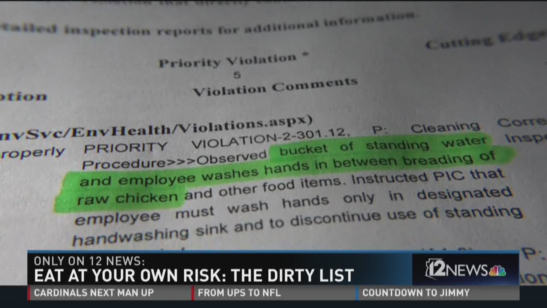 Eat at your own risk: The dirty list.
