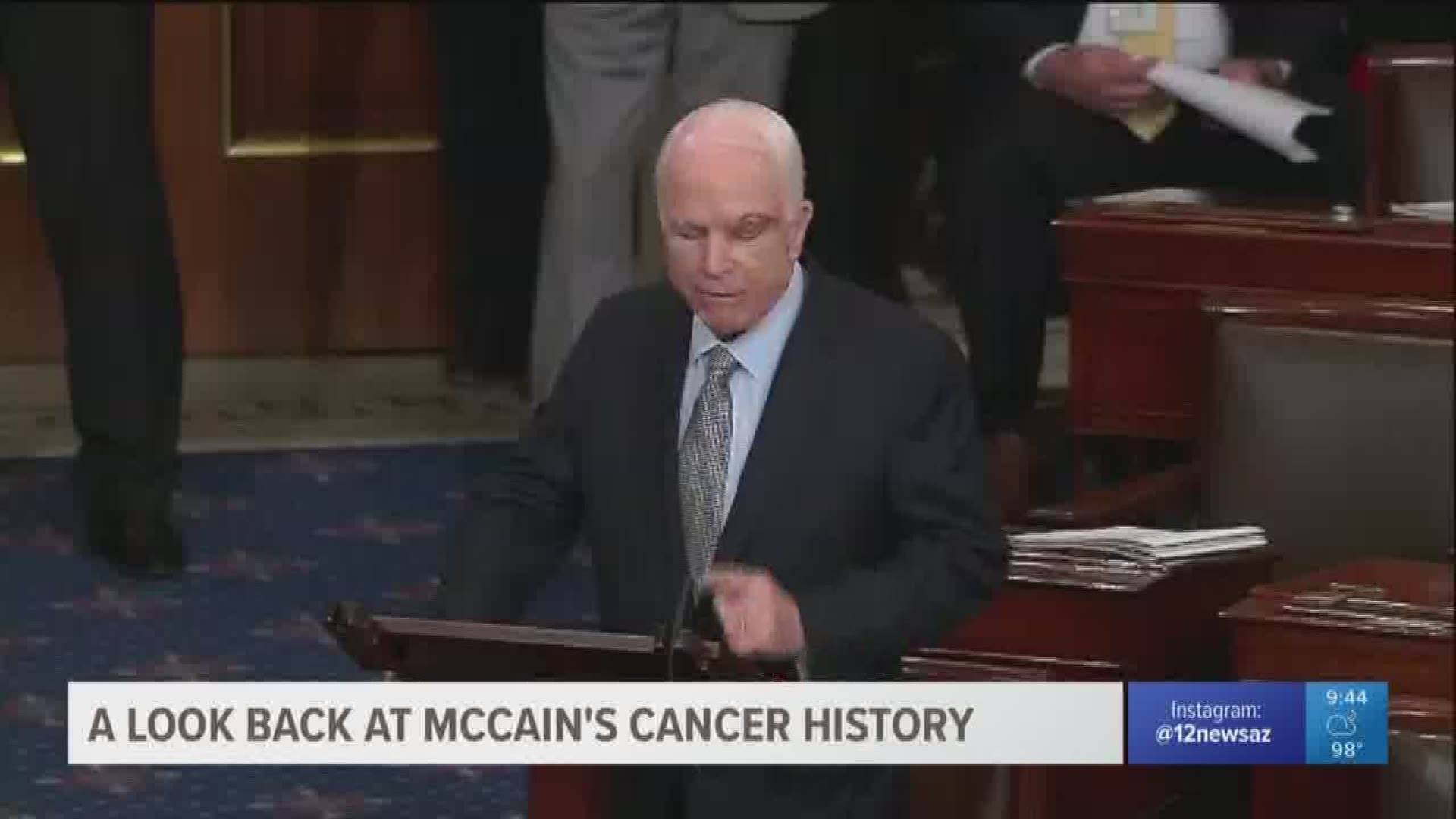 John McCain remembers his cancer diagnosis, after his care team found a brain tumor.