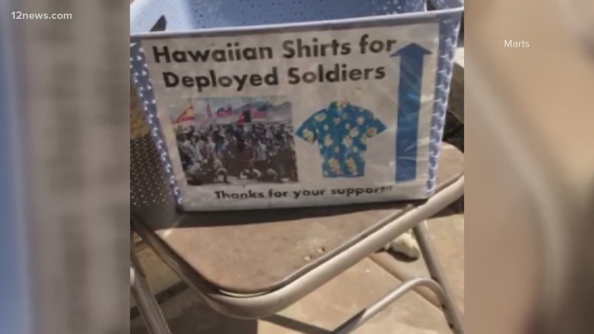 An Arizona family is part of an effort sending shirts to troops overseas. Team 12's Jen Wahl has the latest.