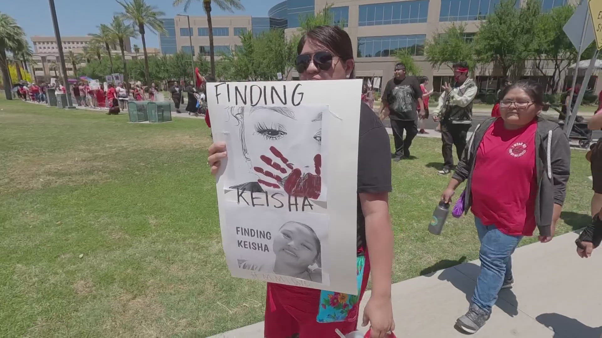 Members from 22 Native American tribes in Arizona gathered for a walk to call for justice for missing and murdered Indigenous people. Watch the video for more.