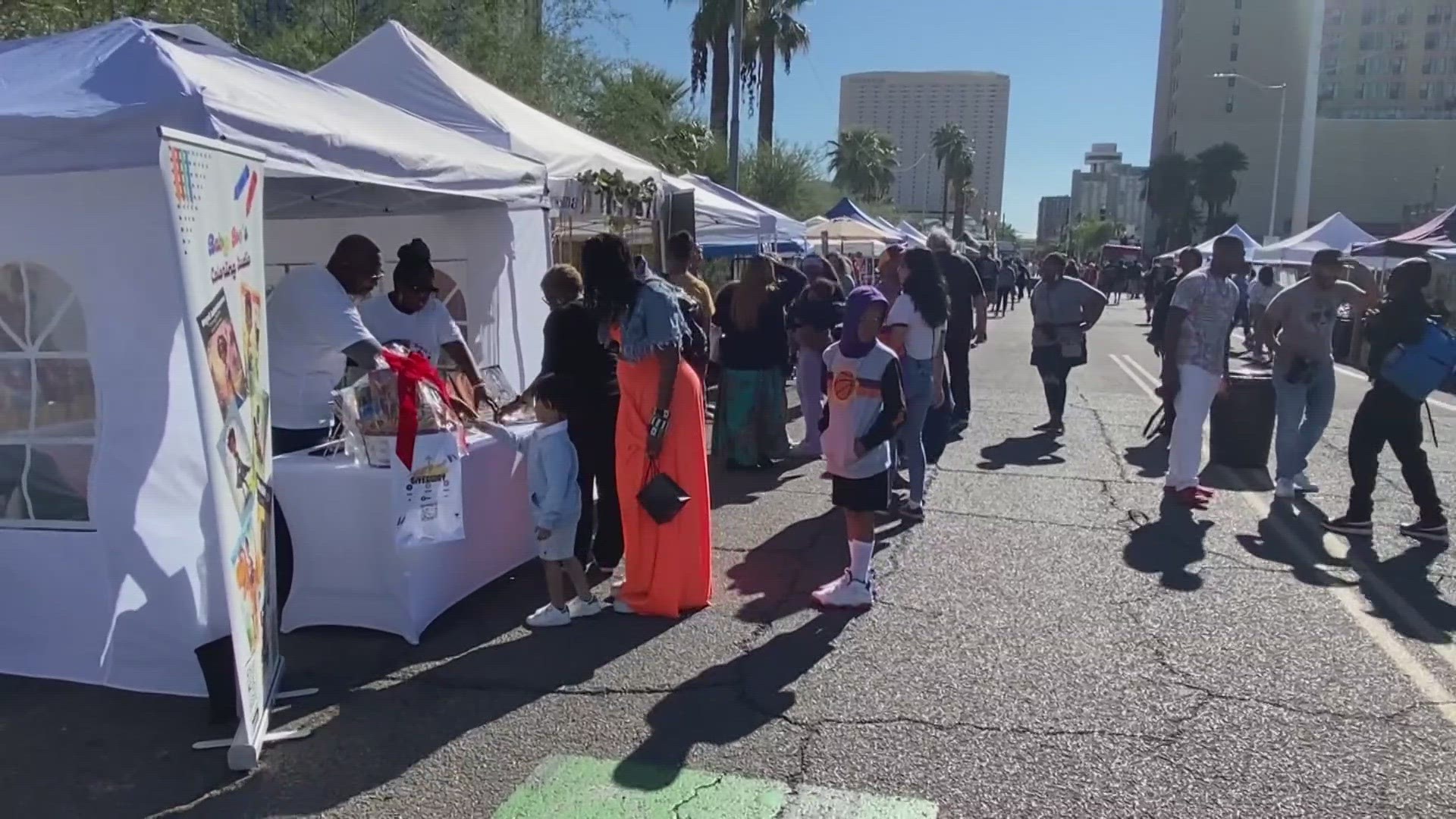 A block party full of vendors was held in downtown Phoenix to mark Small Business Saturday in 2023 and to help people get some holiday shopping done