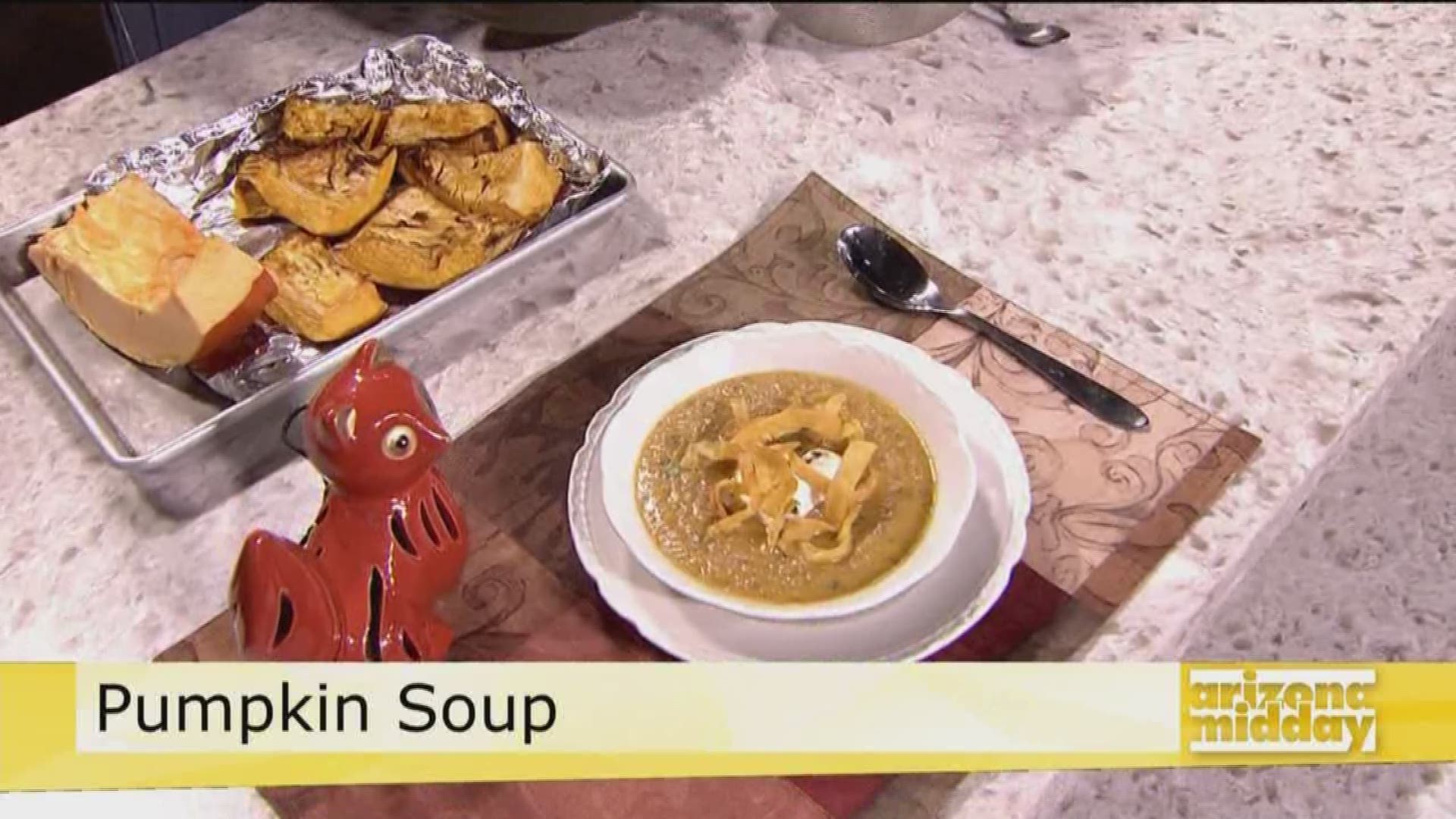 Jan shows us the perfect pumpkin soup recipe to keep you warm during the holidays.