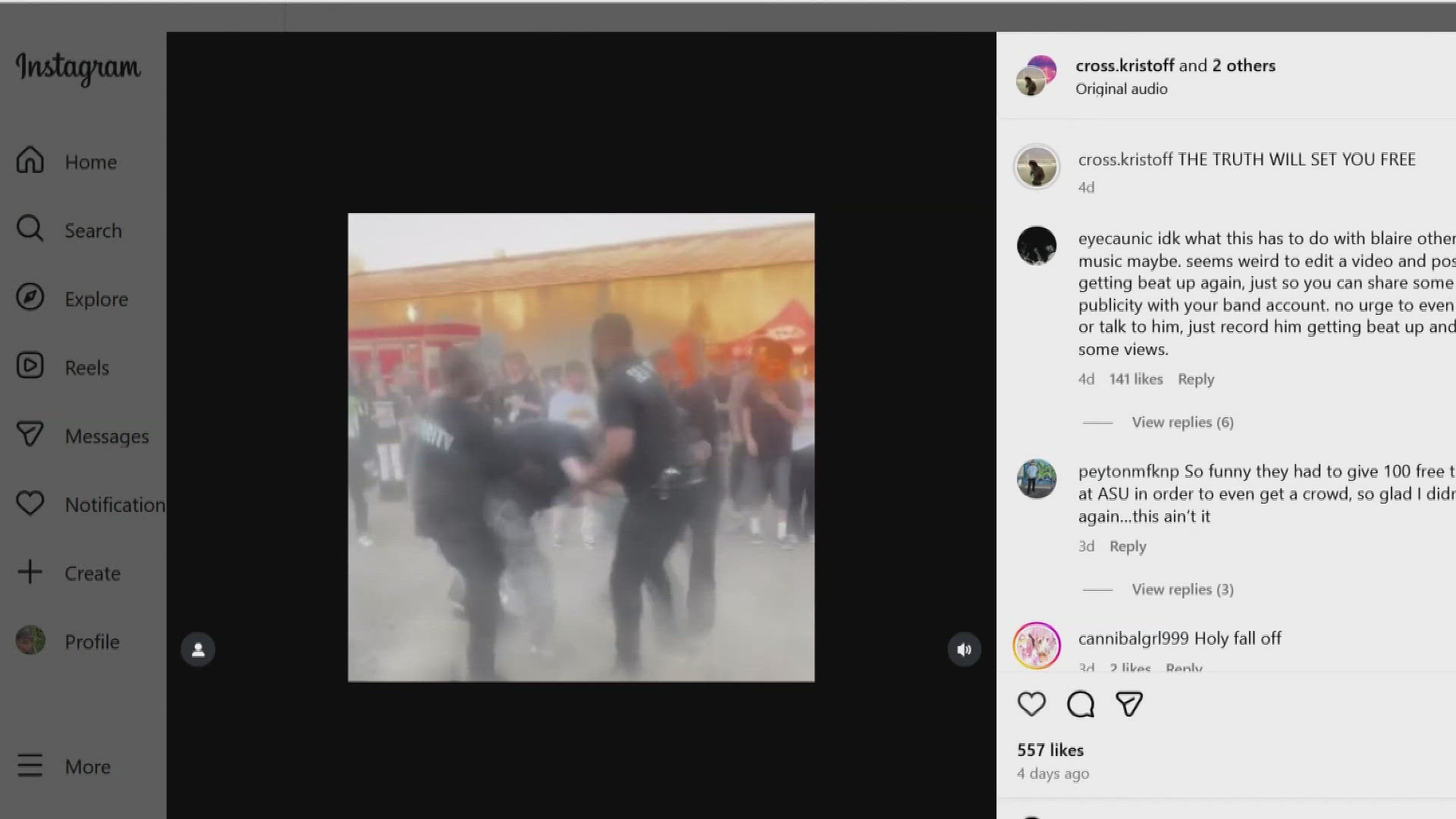 A video of security guards beating a Phoenix concert-goer has sparked outrage online. 